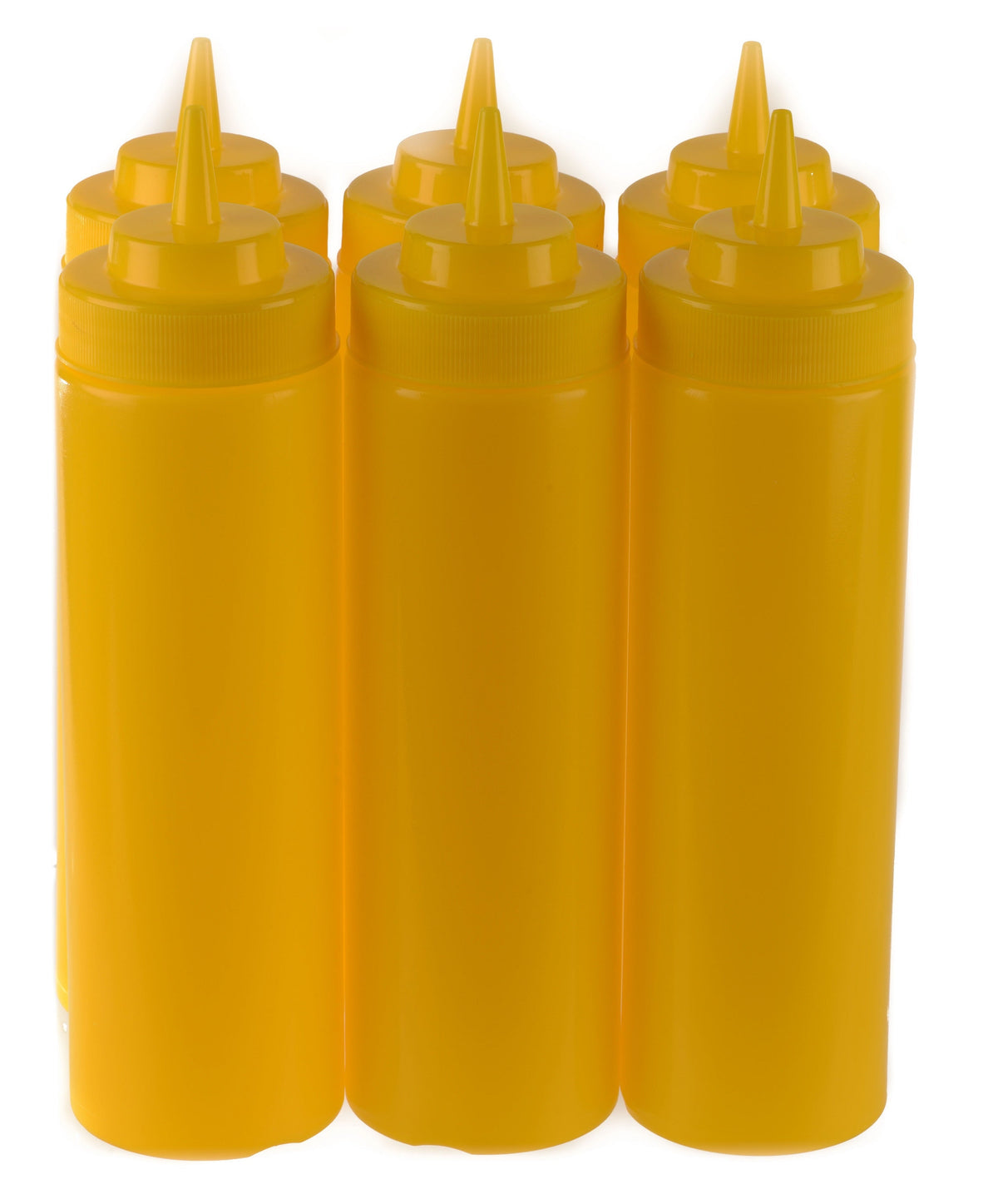 24 Oz Yellow Plastic Condiment Squeeze Bottles Squirt Bottle for Sauces, Dressing, Arts and Crafts, Ketchup, Mustard, Oil, BBQ - Reusable