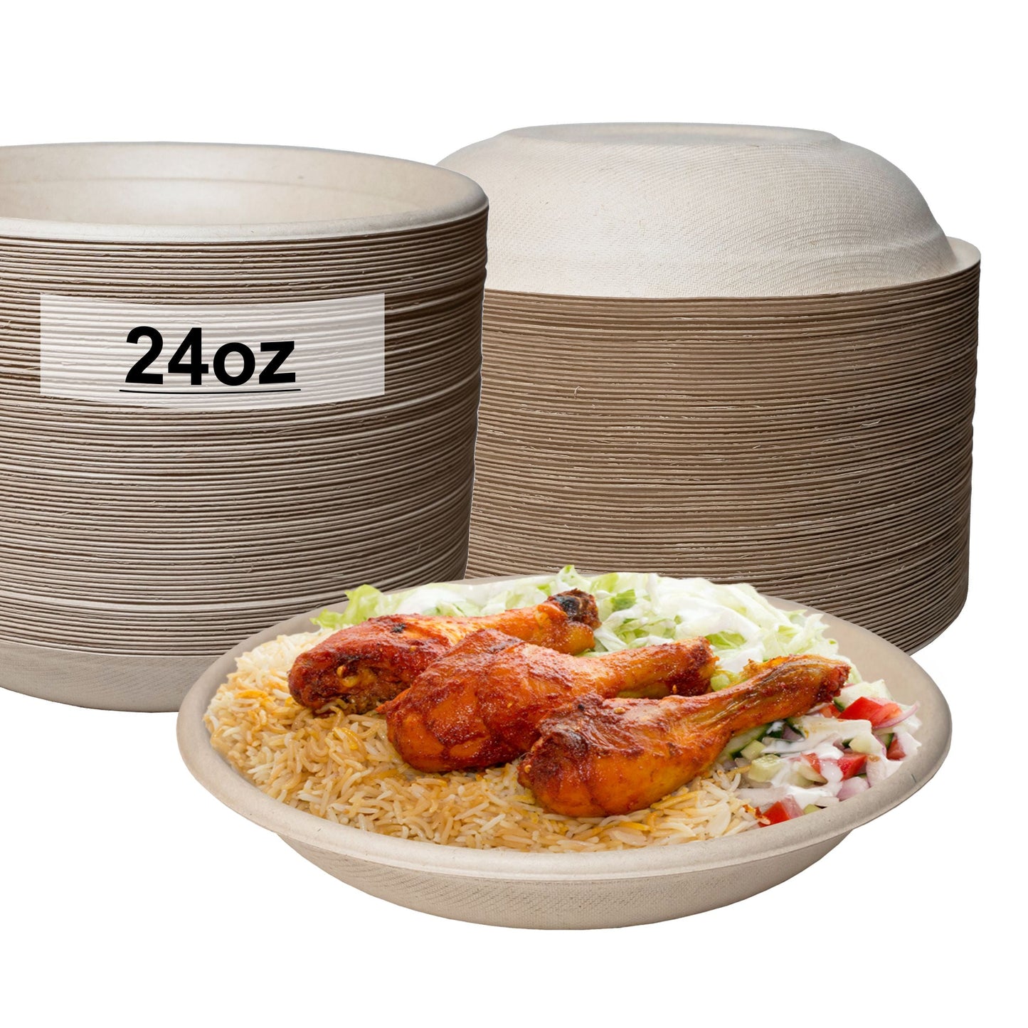 kraftbowl disposableproducts Microwavesafe LeakResistant bowl soupbowl Biodegradable Bowls sugarcane bowl ice cream bowl disposable bowl heavyduty bowl zerowaste ecofriendly plasticfree 24 ounces 24 oz breakfast bowl dinner bowl lunch bowl poke bowl