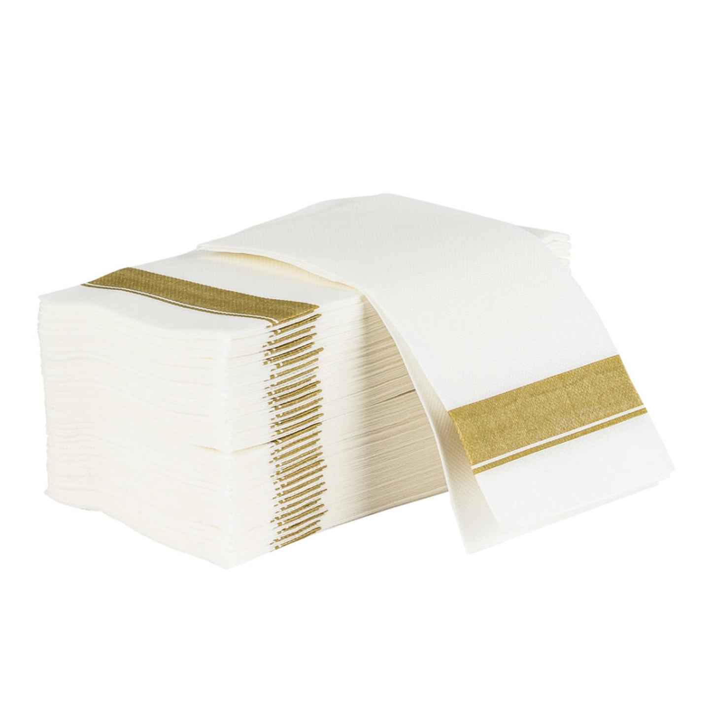 Elegant Cloth-Like Disposable Paper Dinner Napkins Border
