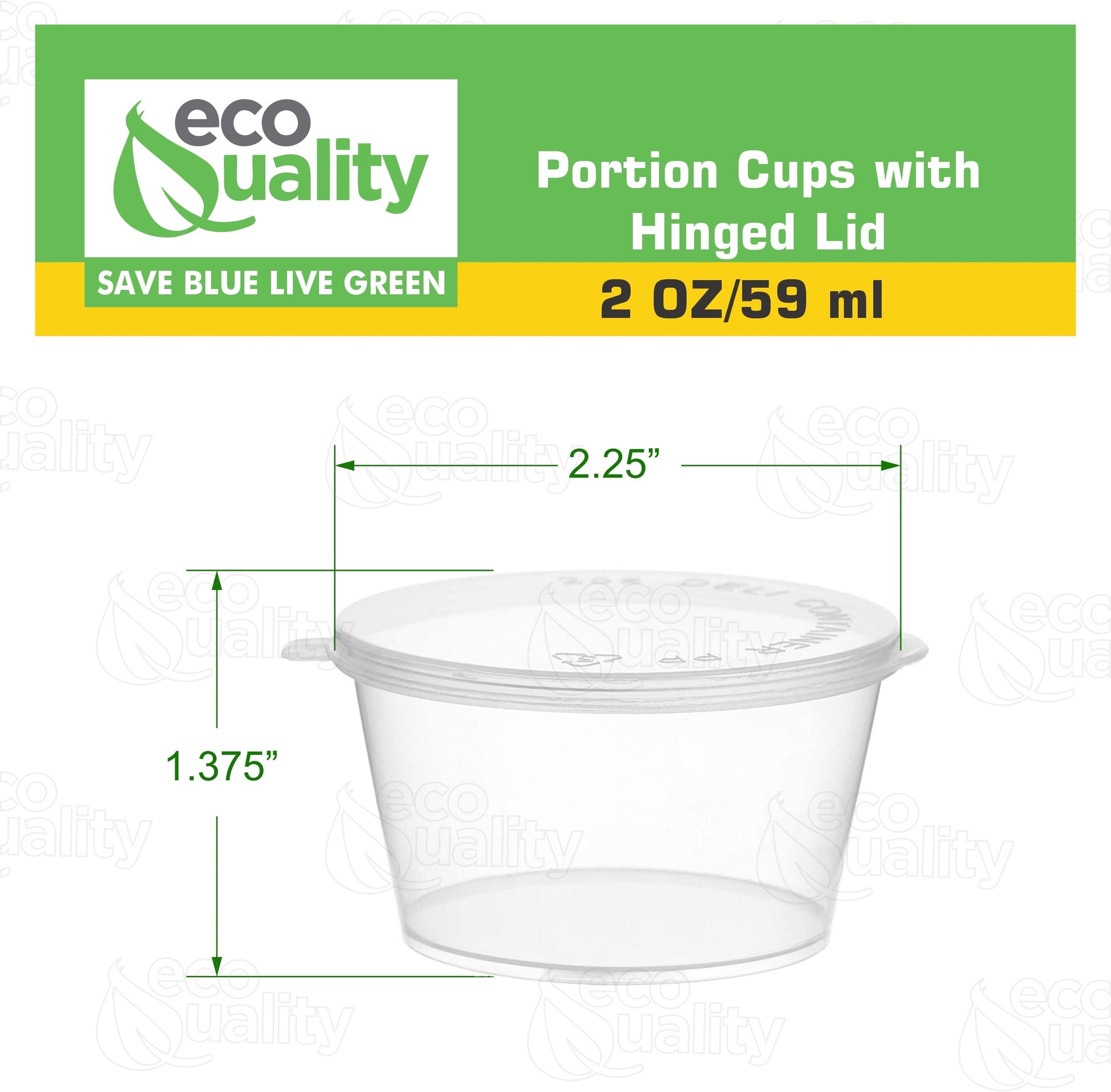 travel size To Go Take Out tasting Portion Dipping containers restaurant fast food food packaging jello shot slime storage diy small Plastic leak proof freezer safe leak proof ketchup mustard  mayo hot sauce hinged lid Disposable Portion Condiment Clear 2oz 2 ounces economical bulk wholesale ecoquality restaurant fast food supplies