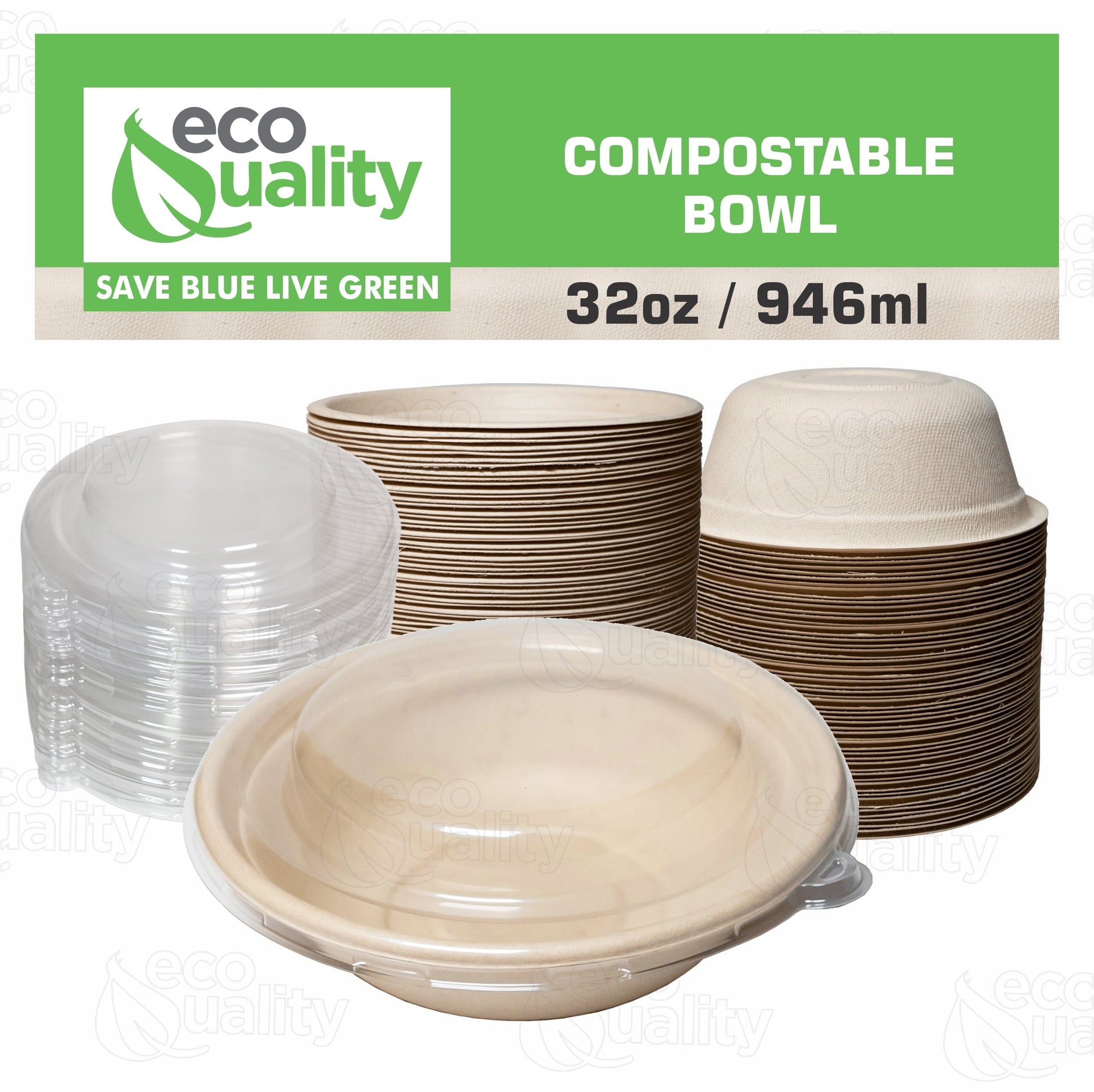kraftbowl disposableproducts Microwavesafe LeakResistant bowl soupbowl Biodegradable Bowls sugarcane bowl ice cream bowl disposable bowl heavyduty bowl zerowaste ecofriendly plasticfree 24 ounces 24 oz breakfast bowl dinner bowl lunch bowl poke bowl with dome lid acai bowl 
