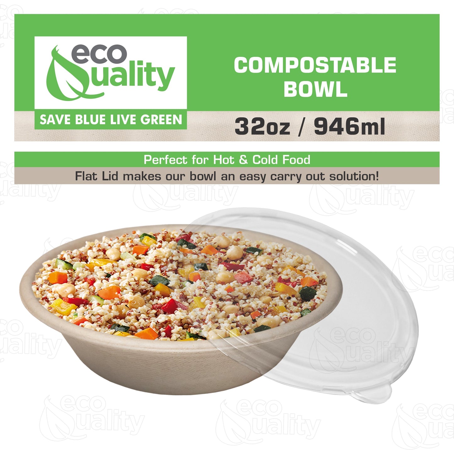 poke bowl breakfast bowl disposableproducts Microwavesafe LeakResistant bowl soupbowl Biodegradable Bowls sugarcane bowl ice cream bowl disposable bowl heavyduty bowl cereal bowl 16 ounces 16oz togo bowl with lids