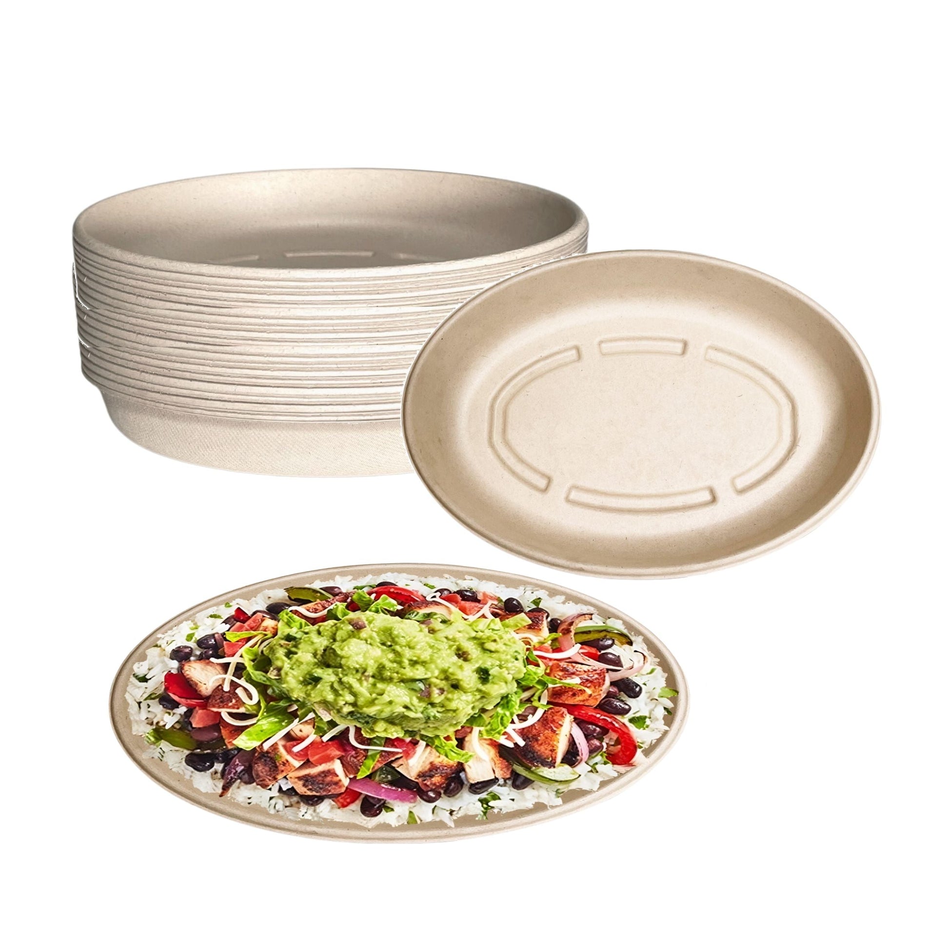 compostable zerowaste ecofriendly plasticfree kraftbowl disposableproducts Microwavesafe LeakResistant bowl Biodegradable Bowls sugarcane bowl disposable bowl heavyduty bowl salad bowl oval bowl