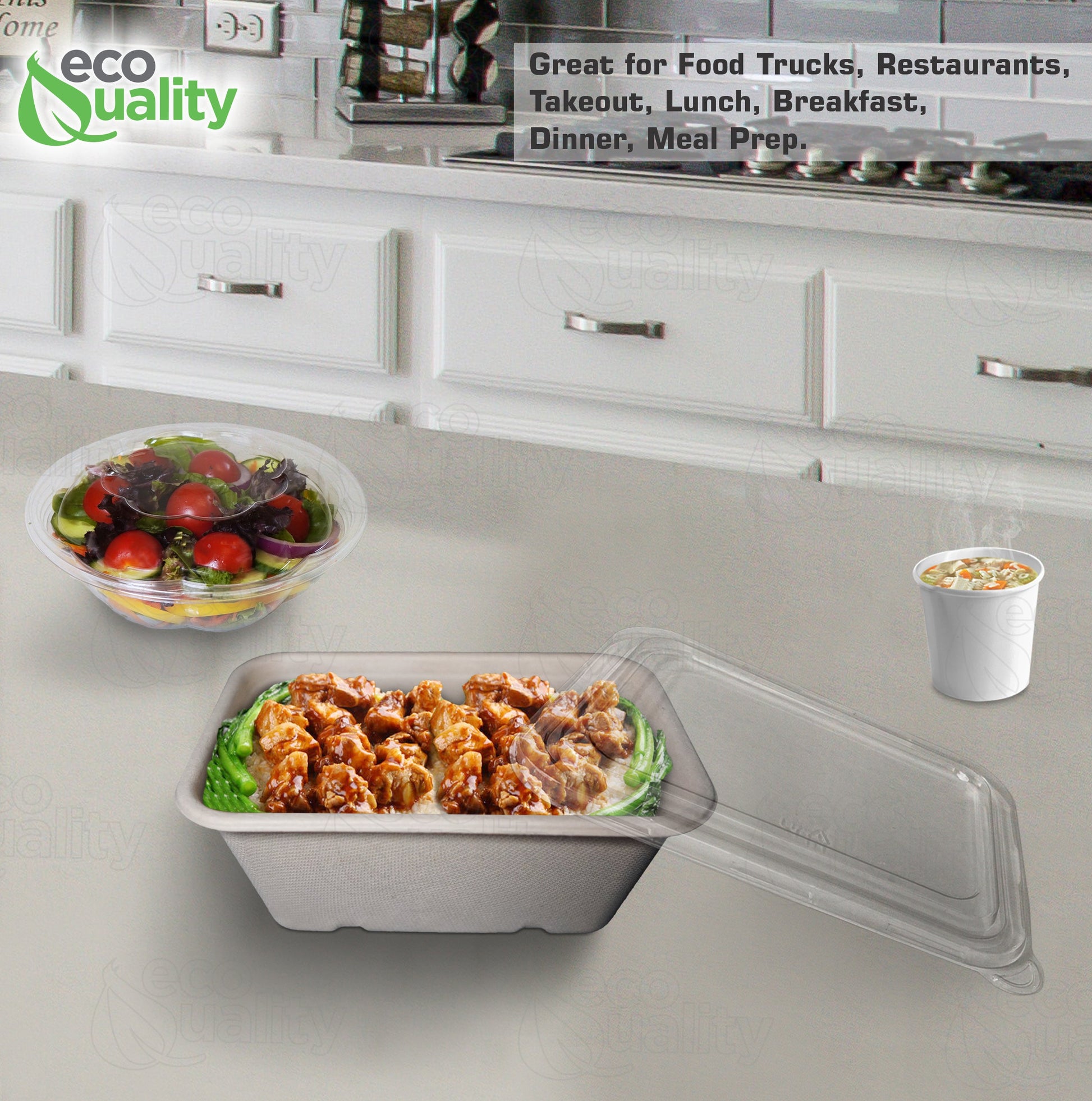 Compostable Sugarcane Fiber Bowl, eco-friendly food storage, sustainable, compostable, oblong bowl made from sugarcane fiber, compostable food storage, Biodegradable, Disposable