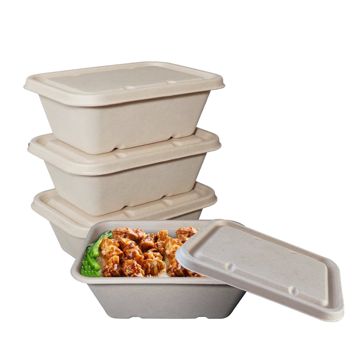 Compostable Sugarcane Fiber Bowl, eco-friendly food storage, sustainable, compostable, oblong bowl made from sugarcane fiber, compostable food storage, Biodegradable, Disposable