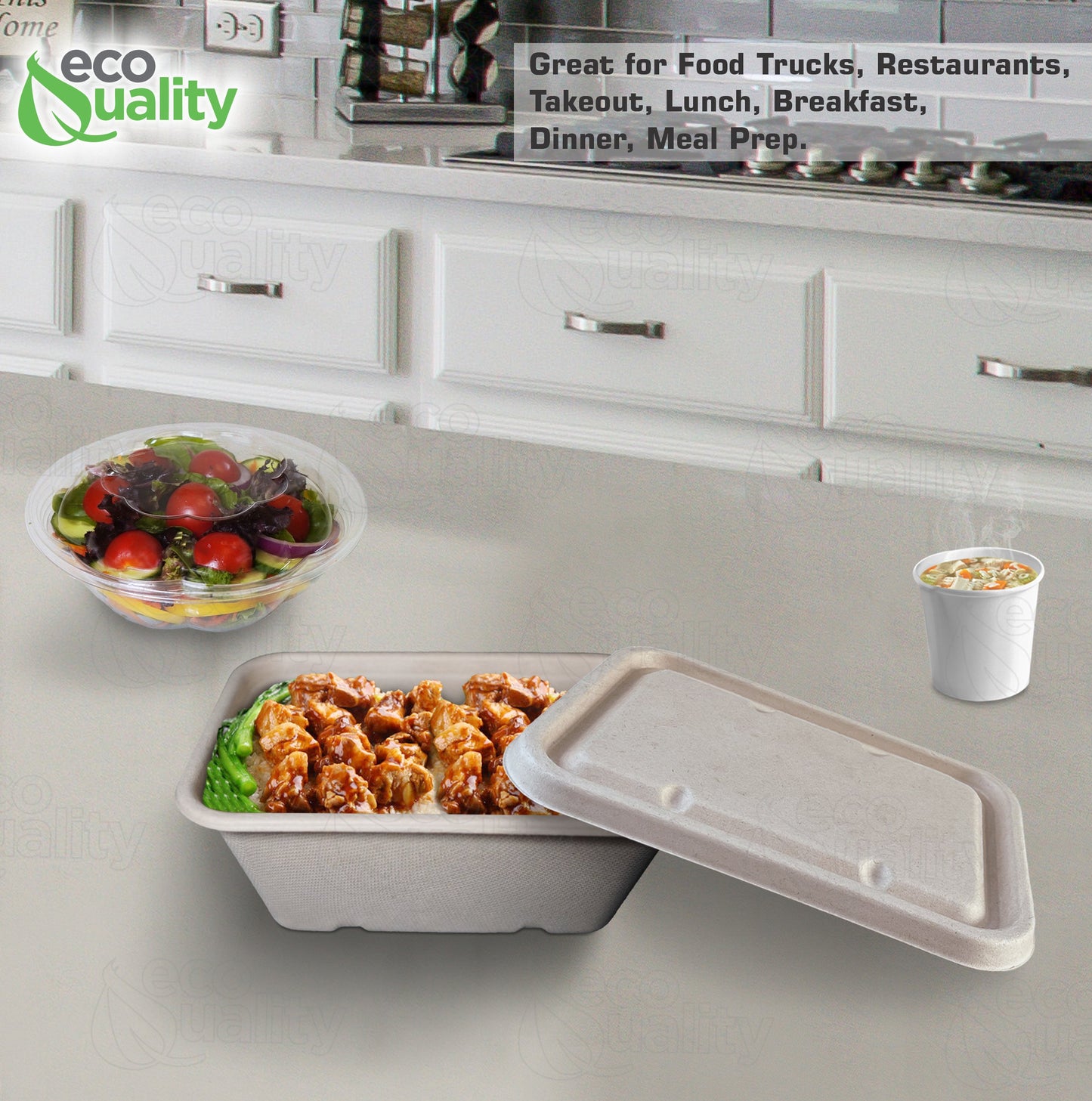 Compostable Sugarcane Fiber Bowl, eco-friendly food storage, sustainable, compostable, oblong bowl made from sugarcane fiber, compostable food storage, Biodegradable, Disposable