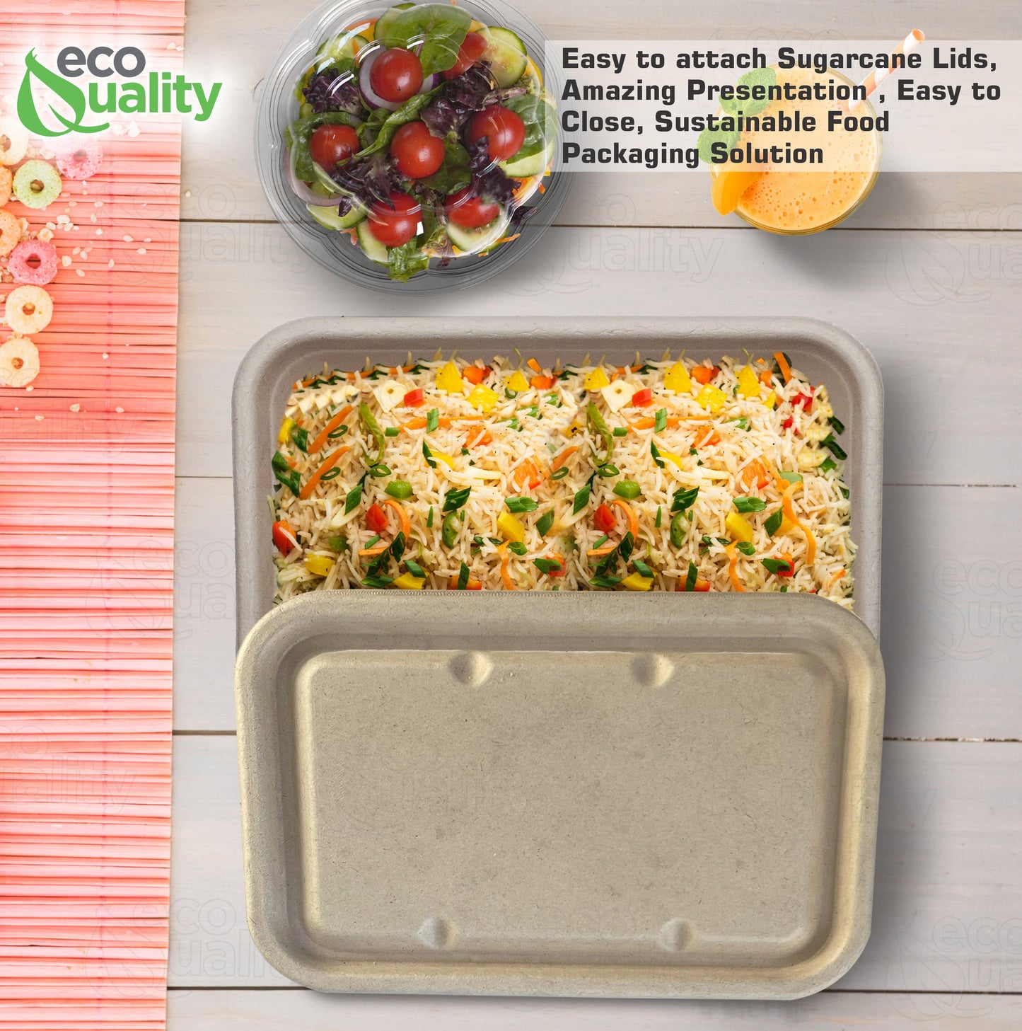 Compostable Sugarcane Fiber Bowl, eco-friendly food storage, sustainable, compostable, oblong bowl made from sugarcane fiber, compostable food storage, Biodegradable, Disposable