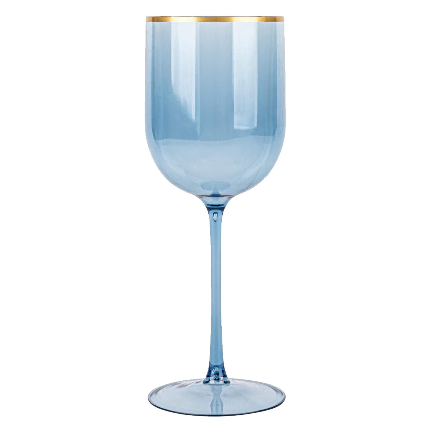 Plastic Tableware Blue Gold Rim Organic Hammered Collection Dinner Party Set