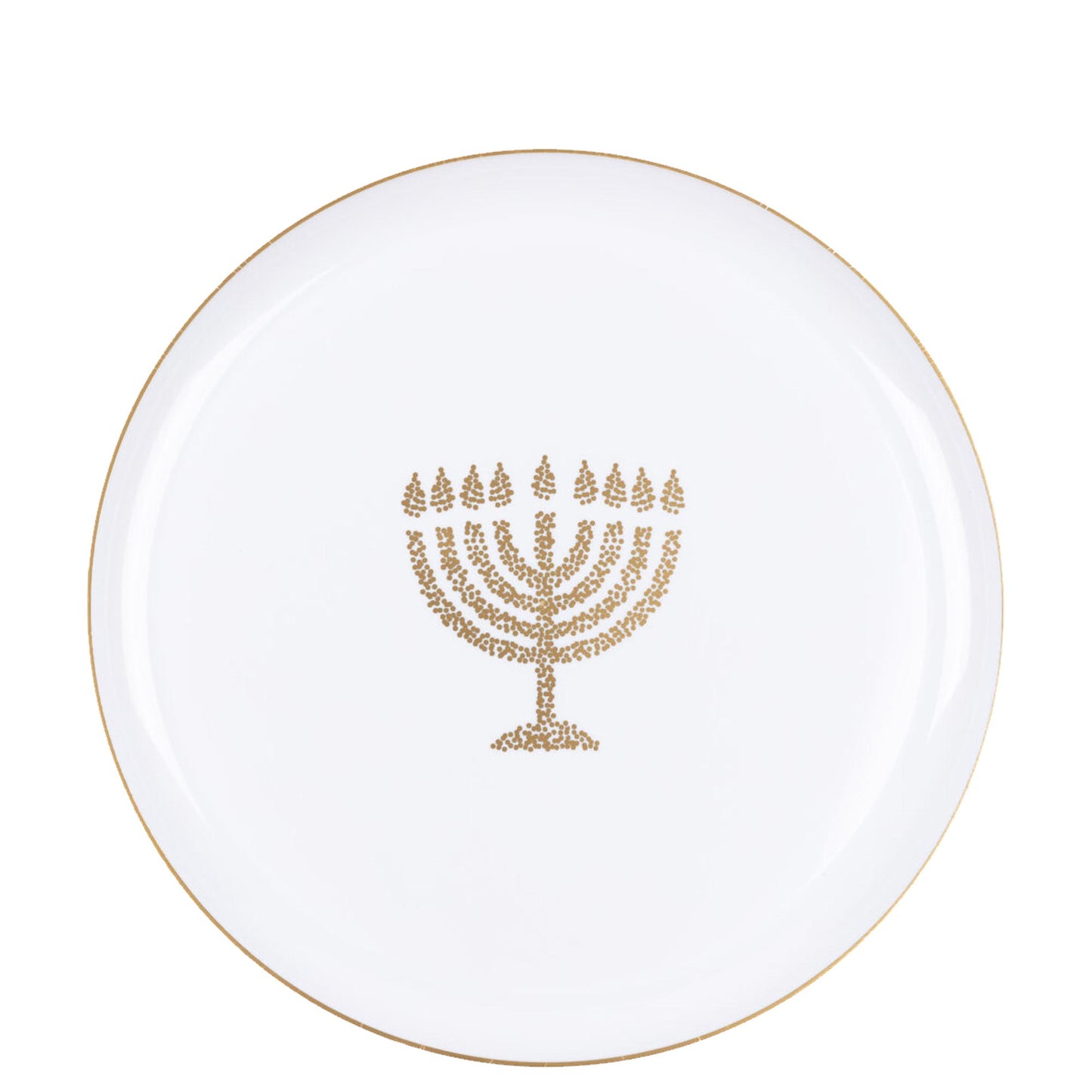 Chanukah Dessert Plate Dinner Plate White Gold Charger Plate 10 inch 7 inch Holiday Party Hanukkah Disposable Plates Cobalt Dinner Salad Dessert Plates