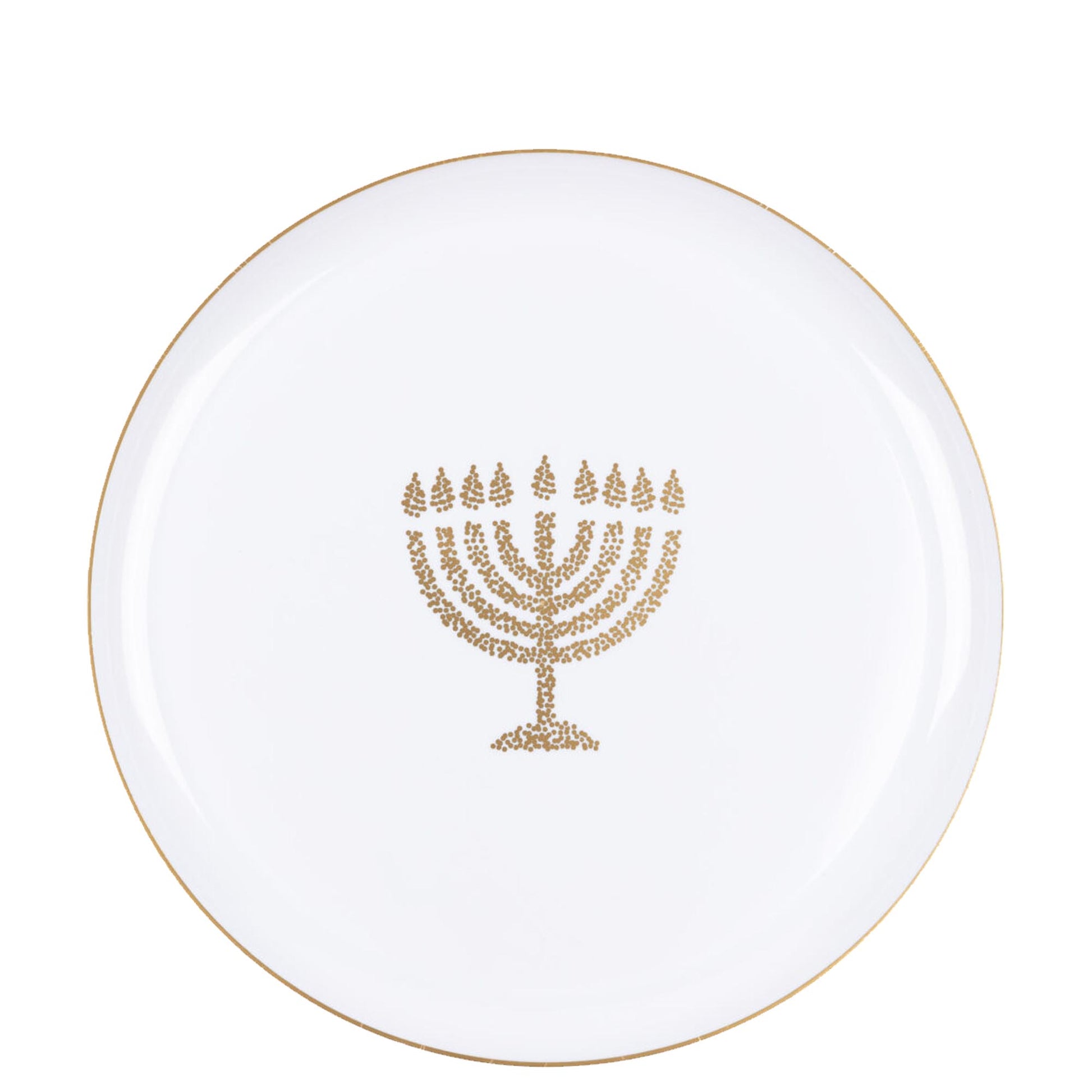 Chanukah Dessert Plate Dinner Plate White Gold Charger Plate 10 inch 7 inch Holiday Party Hanukkah Disposable Plates Cobalt Dinner Salad Dessert Plates