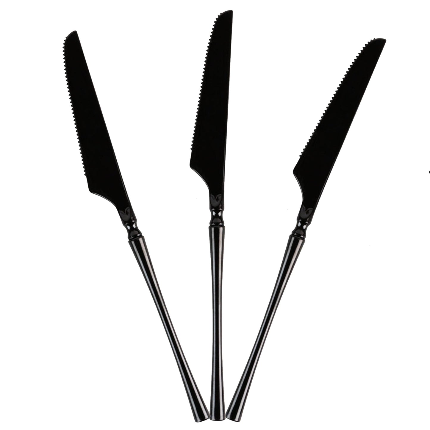 Plastic Party Knives Household Supplies Disposable Plastic knives Bbq knives fancy disposable knives heavy duty knives classic elegant sturdy knives reusable wedding dinner salad dessert knives catering high quality birthday anniversary knives