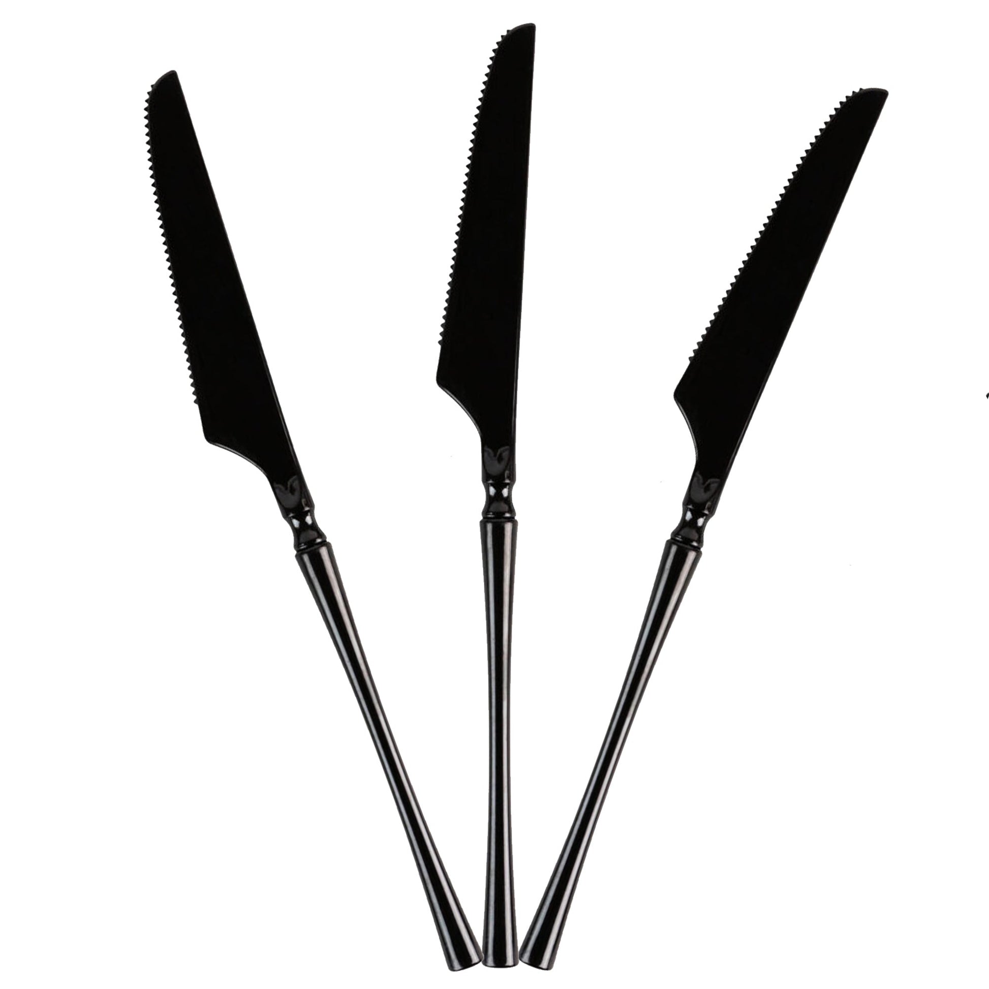 Plastic Party Knives Household Supplies Disposable Plastic knives Bbq knives fancy disposable knives heavy duty knives classic elegant sturdy knives reusable wedding dinner salad dessert knives catering high quality birthday anniversary knives