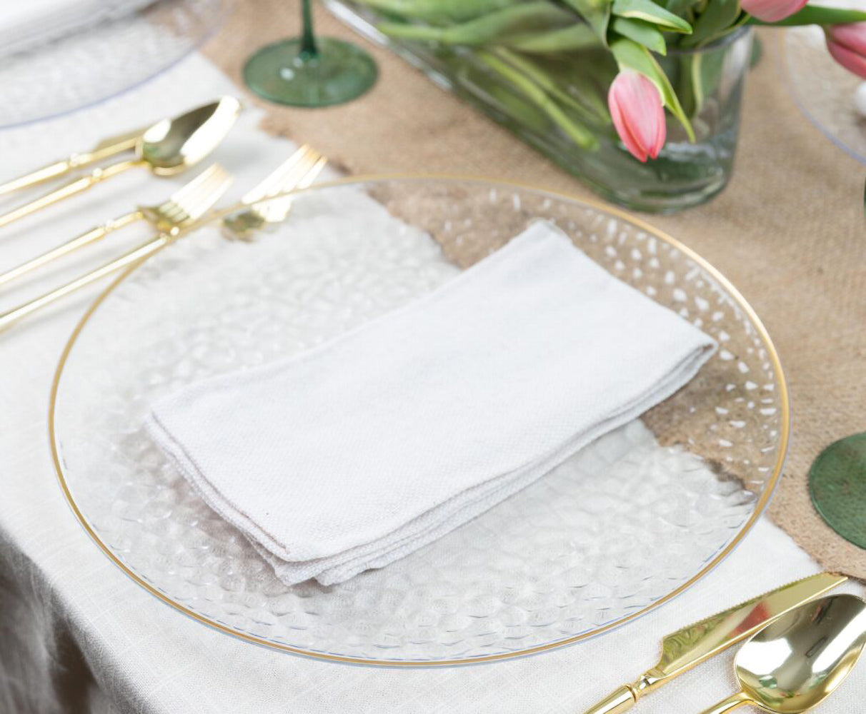 Plastic Party Charger Plates Household Supplies Disposable Plastic Charger Plates Bbq plates fancy disposable charger plates heavy duty Charger plates classic elegant sturdy Charger plates reusable wedding dinner salad dessert Charger plates catering high quality birthday anniversary charger plating