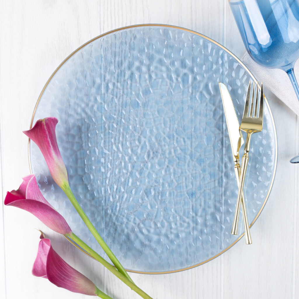Plastic Party Charger Plates Household Supplies Disposable Plastic Charger Plates Bbq plates fancy disposable charger plates heavy duty Charger plates classic elegant sturdy Charger plates reusable wedding dinner salad dessert Charger plates catering high quality birthday anniversary charger plating