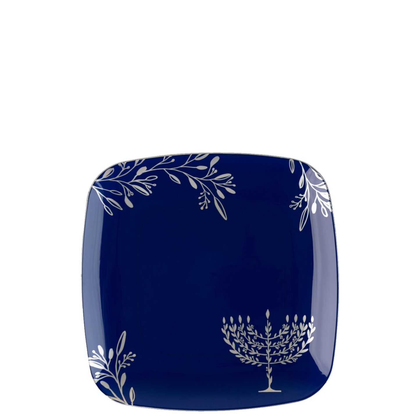 Chanukah Dessert Plate Dinner Plate Blue Charger Plate 10 inch 7 inch Holiday Party Hanukkah Disposable Plates Cobalt Dinner Plates