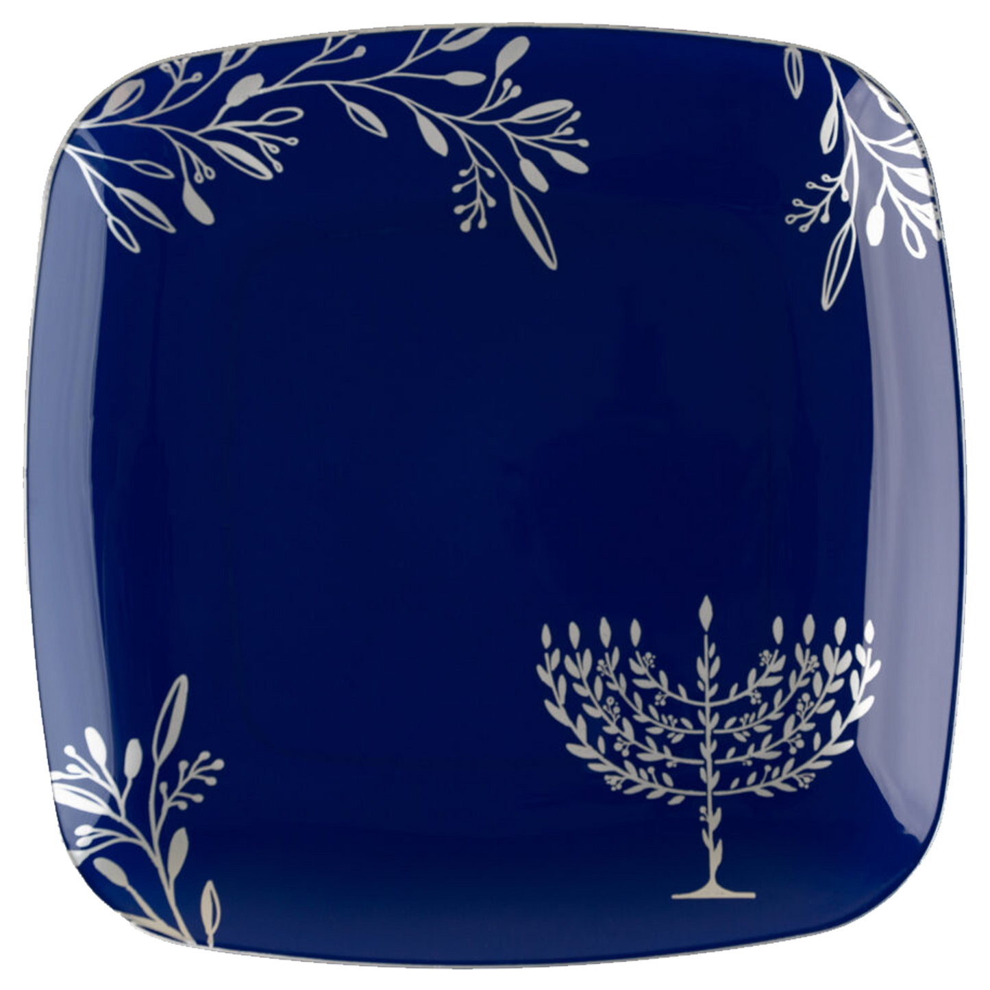 Chanukah Dessert Plate Dinner Plate Blue Charger Plate 10 inch 7 inch Holiday Party Hanukkah Disposable Plates Cobalt Dinner Plates
