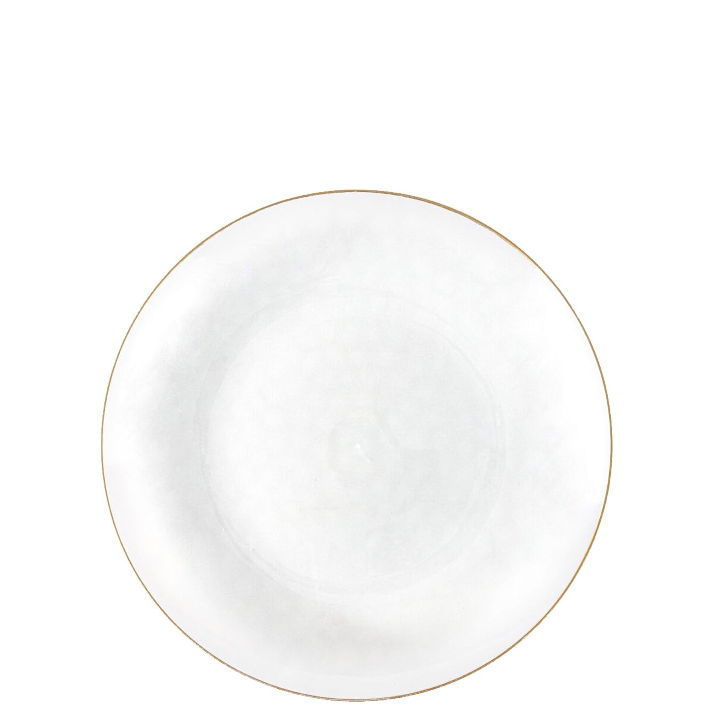 Plastic Tableware White Plates Gold Rim Hammered Transparent Organic Collection Dinner Party Set