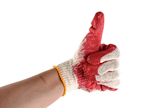 Work Gloves, Latex Dipped Nitrile Coated Gloves (Small, Medium, Large)