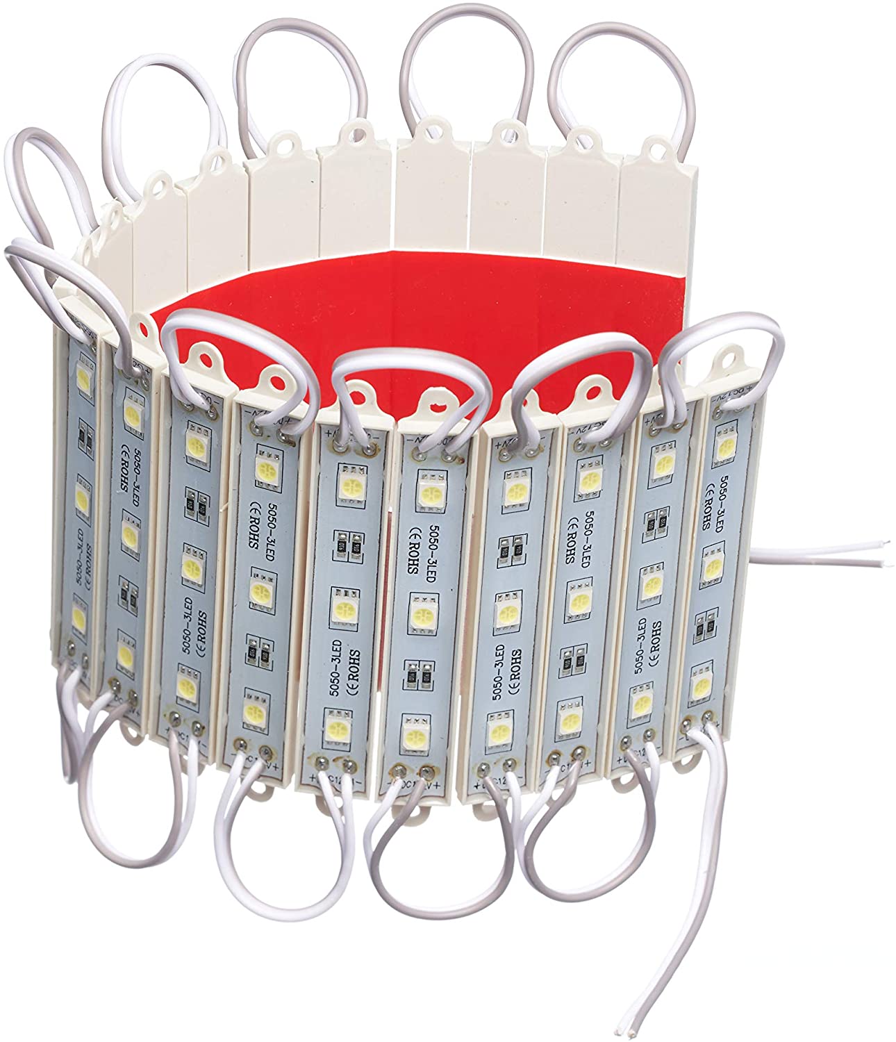 Super Bright 3 LED Module with Remote - 5050 Injection Module with 12V AC Power Adapter