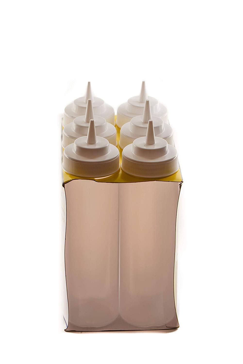 24 Oz Clear Plastic Condiment Squeeze Bottles, Squirt Bottle for Sauces, Dressing - BPA Free, Dishwasher Safe