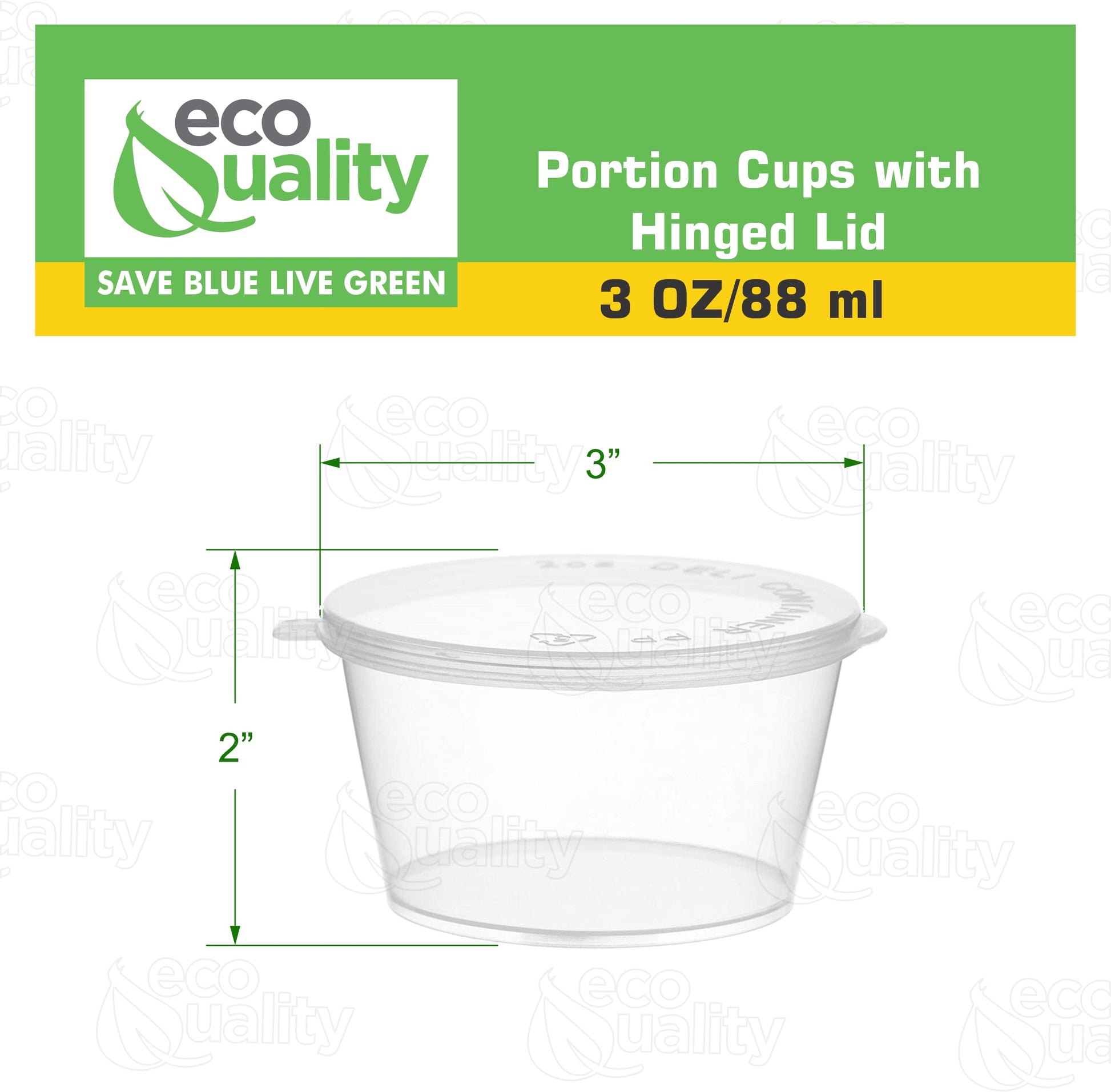 travel size To Go Take Out tasting Portion Dipping containers restaurant fast food food packaging jello shot slime storage diy small Plastic leak proof freezer safe leak proof ketchup mustard  mayo hot sauce hinged lid Disposable Portion Condiment Clear  3oz 3 ounces economical bulk wholesale ecoquality restaurant fast food supplies