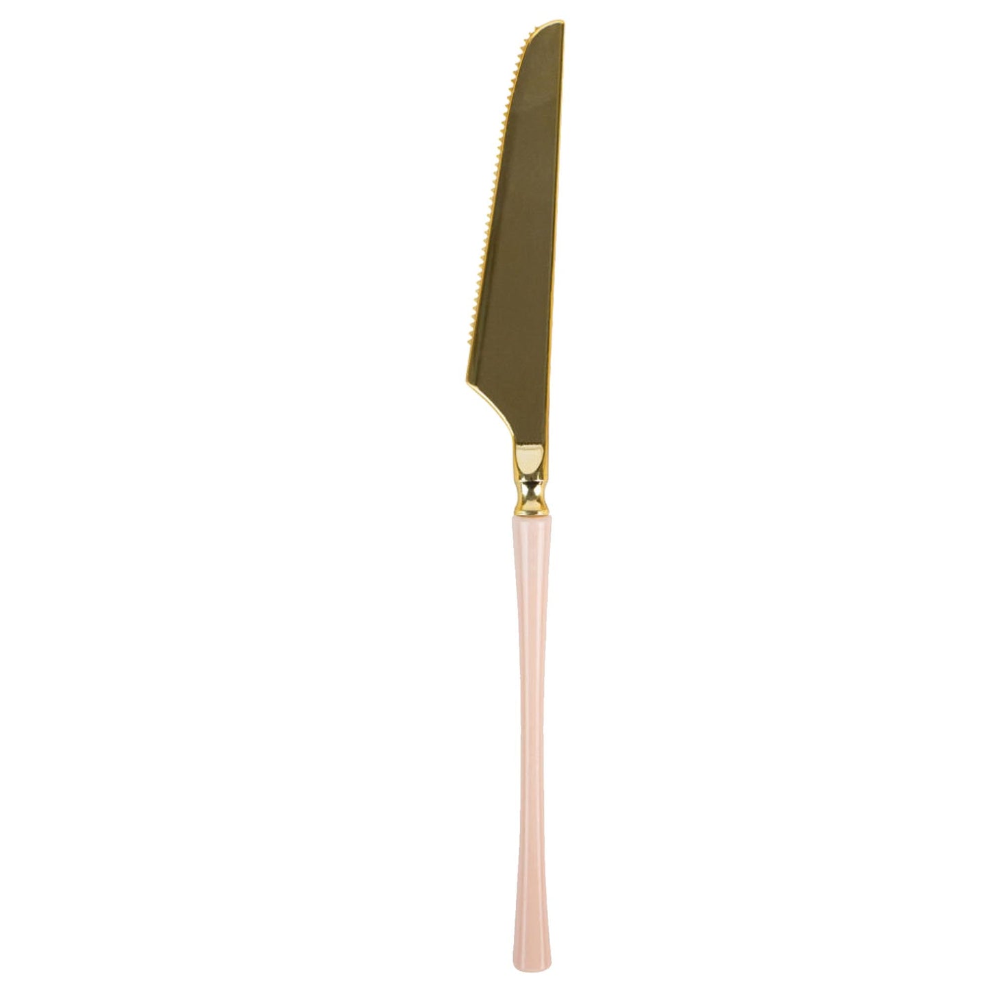 Plastic Knives Pink and Gold Infinity Flatware Collection