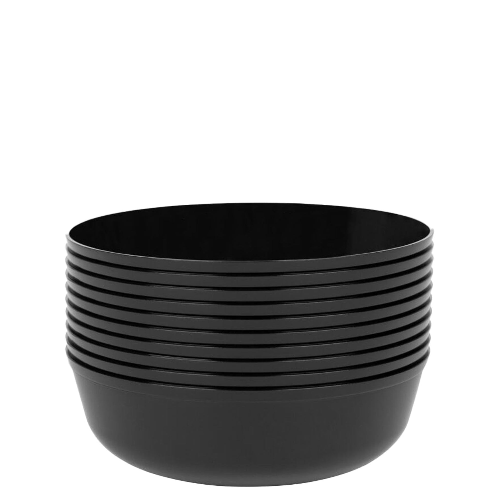 disposable bowls dinner White plastic elegant tableware dinneware serveware china like soup bowls salad bowl dessert bowl 16oz 16 ounce