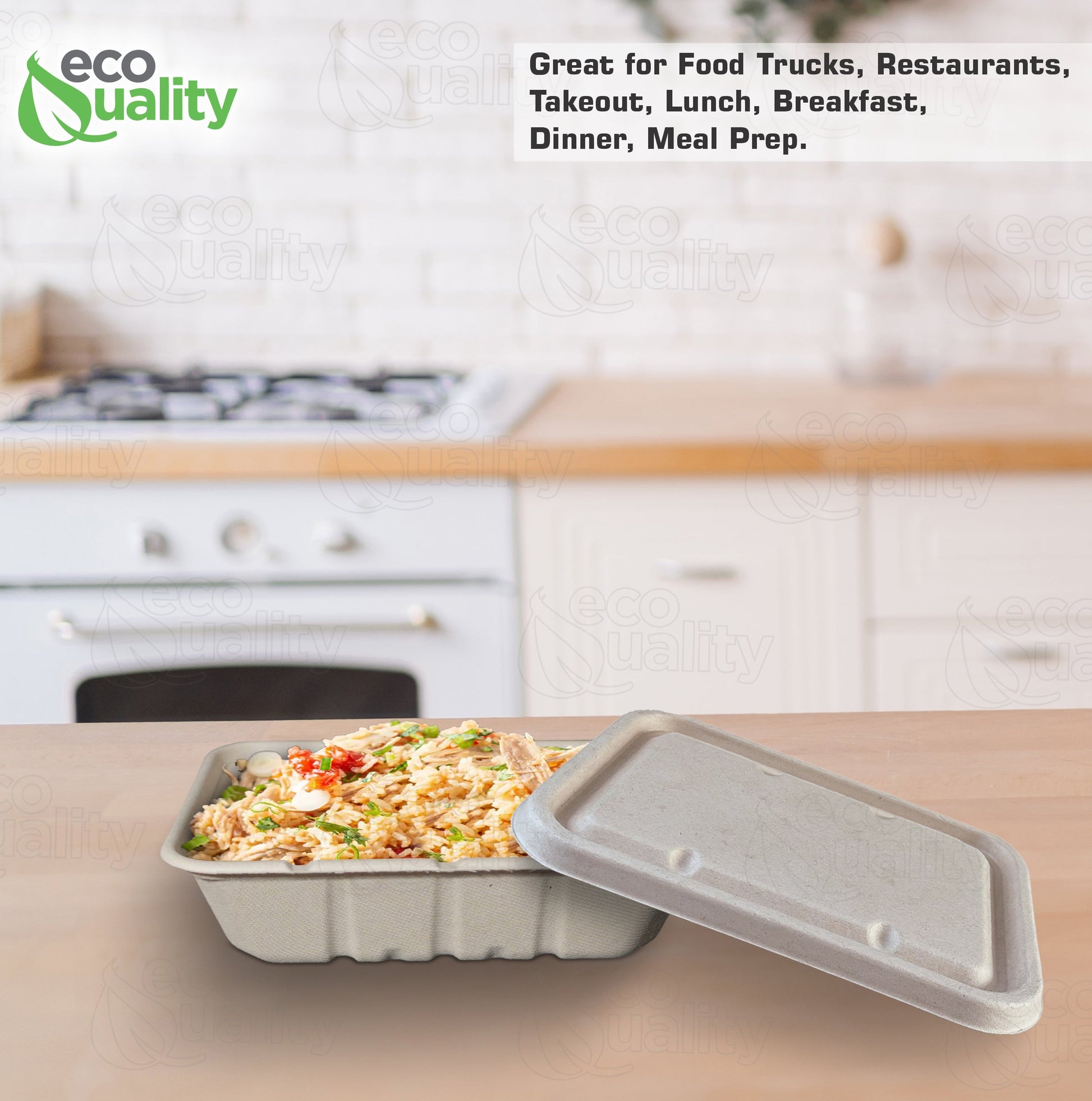 Compostable Sugarcane Fiber Bowl, eco-friendly food storage, sustainable, compostable, oblong bowl made from sugarcane fiber, compostable food storage, Biodegradable, Disposable