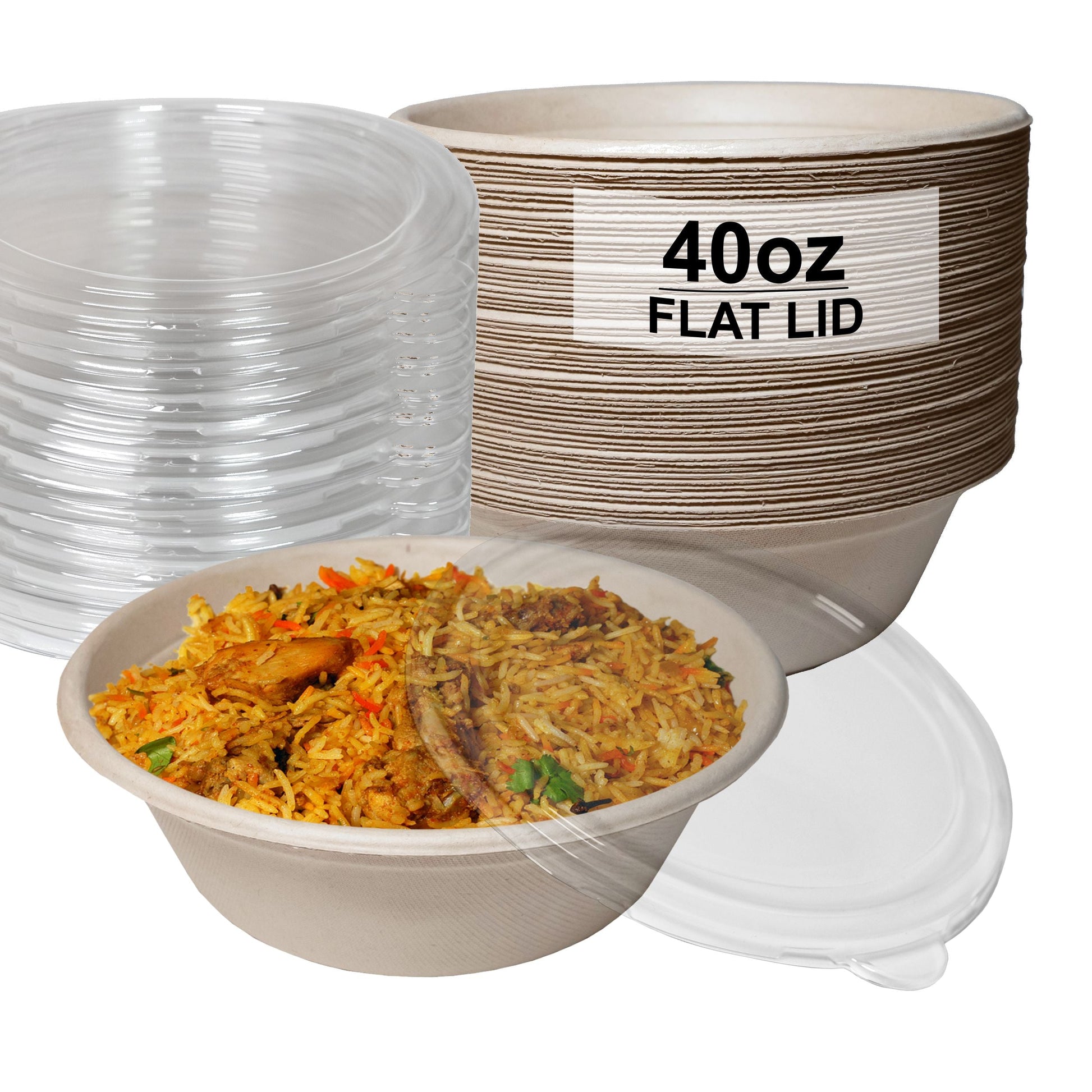 kraftbowl disposableproducts Microwavesafe LeakResistant bowl soupbowl Biodegradable Bowls sugarcane bowl ice cream bowl disposable bowl heavyduty bowl zerowaste ecofriendly plasticfree 40 ounces 40 oz breakfast bowl dinner bowl lunch bowl poke bowl with lid acai to go bowl 