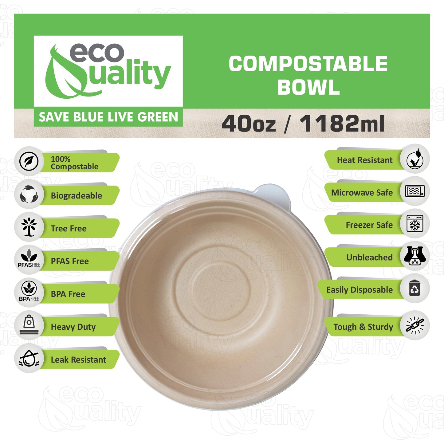 compostable kraftbowl disposableproducts Microwavesafe LeakResistant bowl soupbowl Biodegradable Bowls sugarcane bowl ice cream bowl disposable bowl heavyduty bowl zerowaste ecofriendly plasticfree 40 ounces 40 oz breakfast bowl dinner bowl lunch bowl poke bowl with lid acai to go bowl  