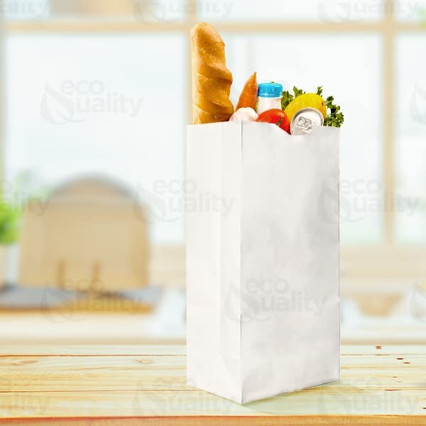 disposable bag White Paper Bags white Paper Shopping Bags foldable paper bag catering bags white kraft paper bag 1 pound candy bag snack bag gift bags DIY Bags arts and craft Sandwich Bag white paper bag party favor bag lunch bag togo bag takeout bag Restaurant supplies paper bakery bags Kraft Paper Bags kraft grocery bags supermarket Household Supplies hero bread tall long paper bag 16 pound