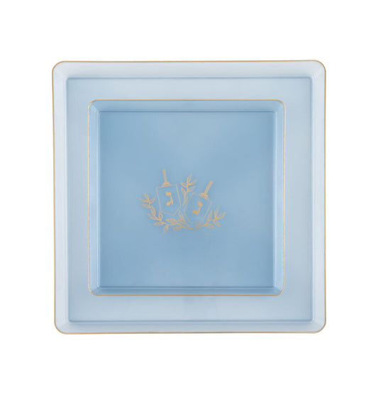 Chanukah Dessert Plate Dinner Plate White Gold Charger Plate Holiday Party Hanukkah Disposable Plates Dinner Salad Dessert Plates