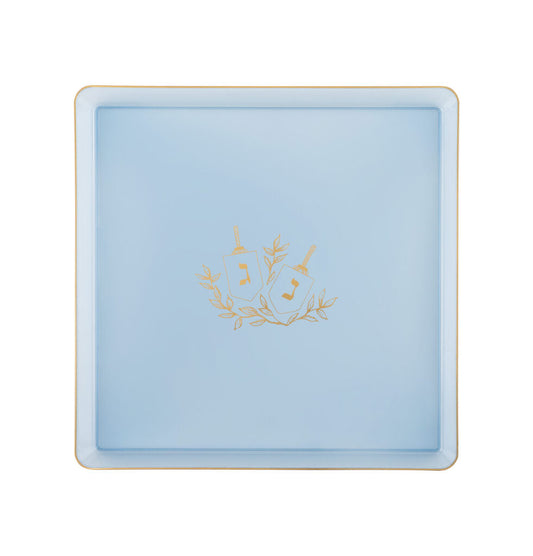 Chanukah Dessert Plate Dinner Plate Clear Blue Plate Holiday Party Hanukkah Disposable Plates Dinner Salad Dessert Plates