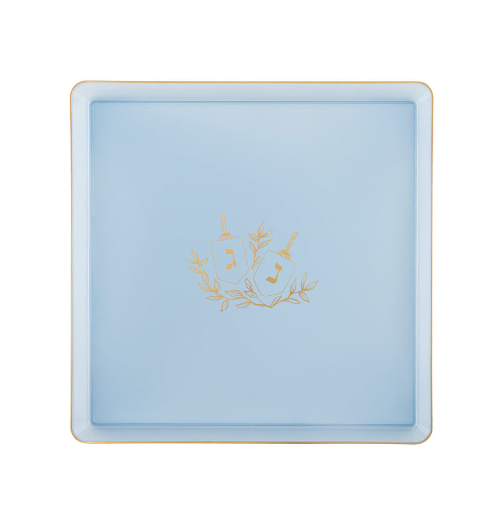 Chanukah Dessert Plate Dinner Plate Clear Blue Plate Holiday Party Hanukkah Disposable Plates Dinner Salad Dessert Plates