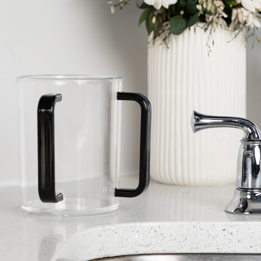 Wash Cup Acrylic with Black Handle