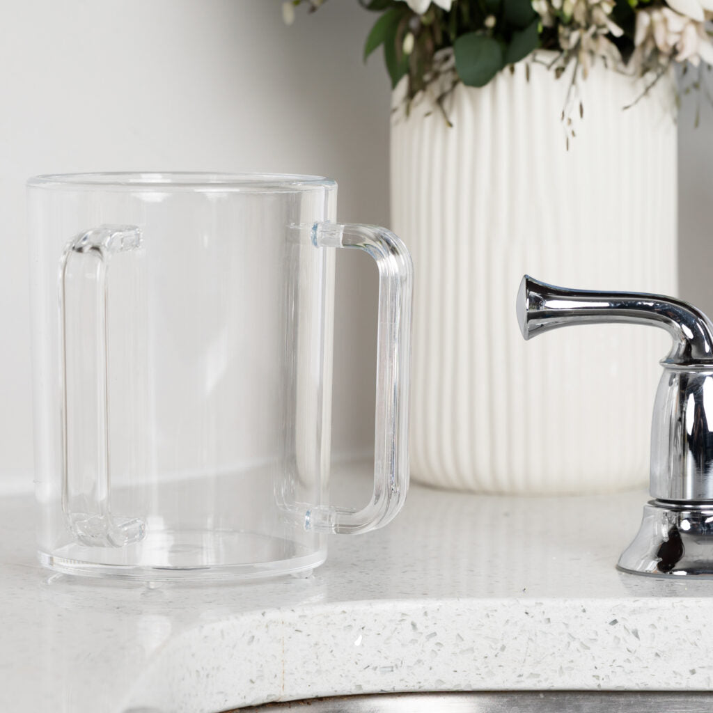 Wash Cup Acrylic with Clear Handle