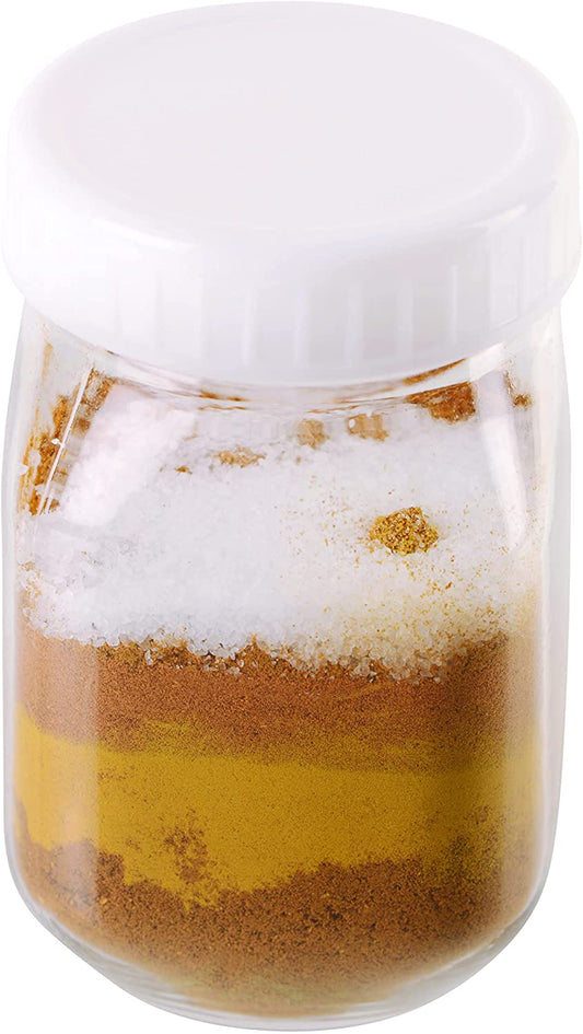 4 Oz Clear Plastic Mason Jars with Ribbed Liner Screw On Lids - Clear Plastic Containers with Lids Wide Mouth BPA Free, PET Plastic economical bulk wholesale ecoquality restaurant fast food supplies nyc diy pudding jar 4 ounces