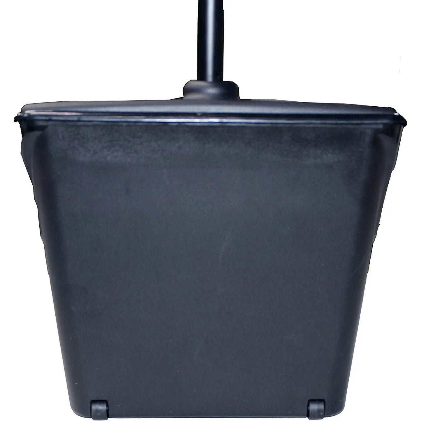Pivoting Plastic Lobby Dust Pan with Plastic Handle with Cover 38" Length Black