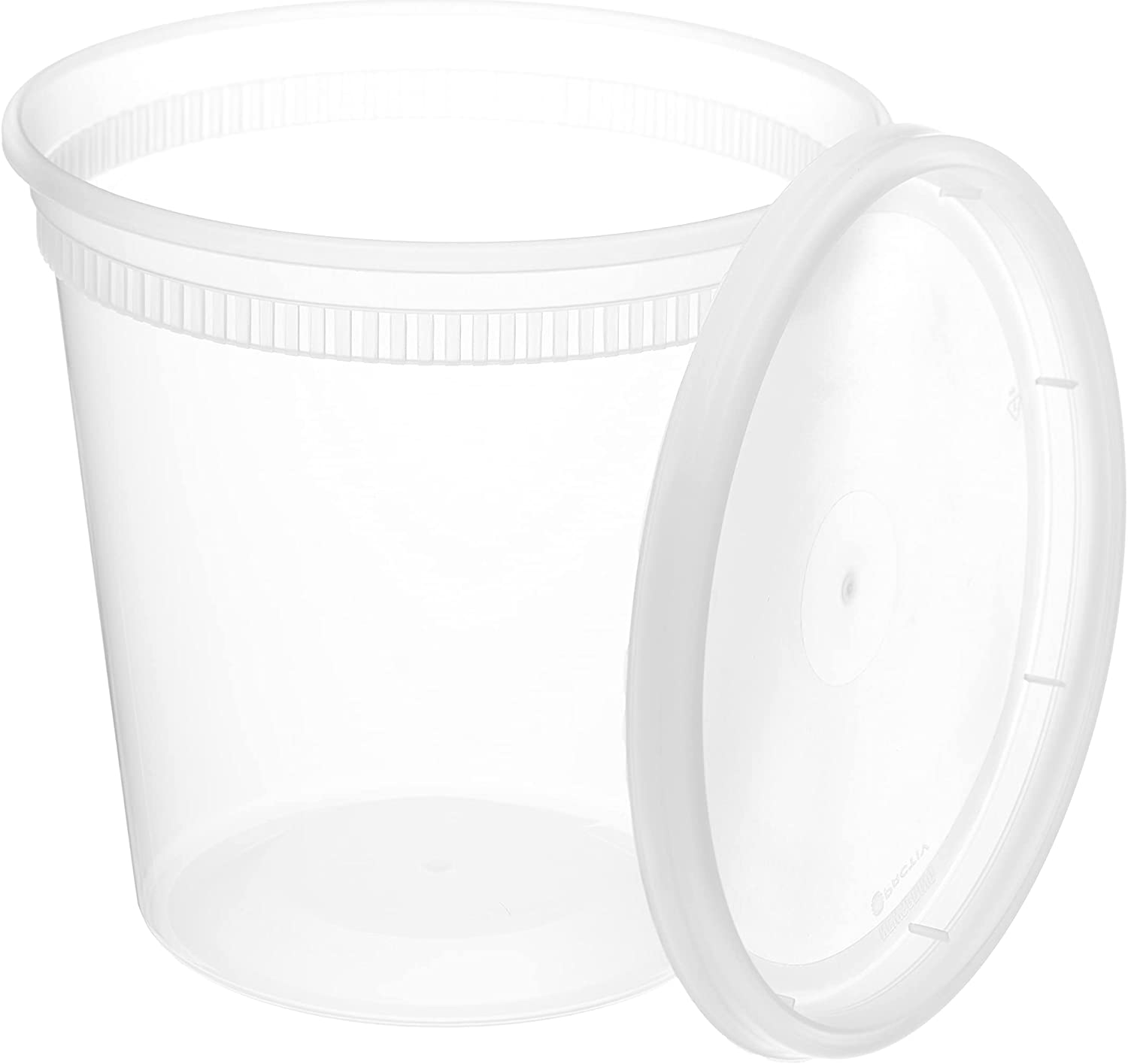 To Go Takeout Clear Round Containers Plastic Deli Soup Lunch Salad Snacks Treats Food Storage Meal Prep Heavy Duty Leak Spill Proof Free Translucent carryout Microwave Dishwasher  Safe & Air Tight Lids BPA Free Stackable Recyclable slime  arts and craft affordable bulk economical commercial wholesale Grocery Convenience Supermarket Bodega Store Restaurant Household Supplies nyc 32oz 32ounces