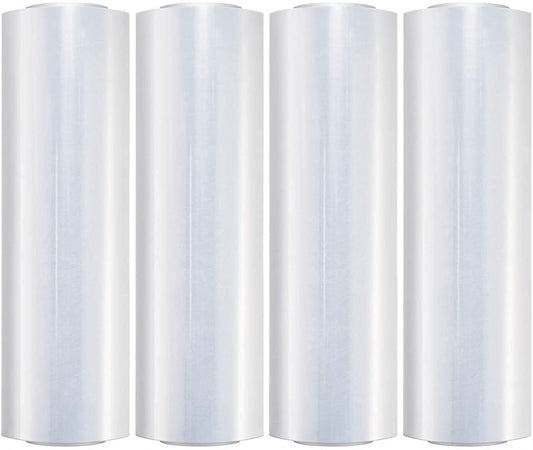 Clear Plastic Stretch Film Wrap 18" x 1500′ 80 Gauge Loads Pallets Up To 2500LB