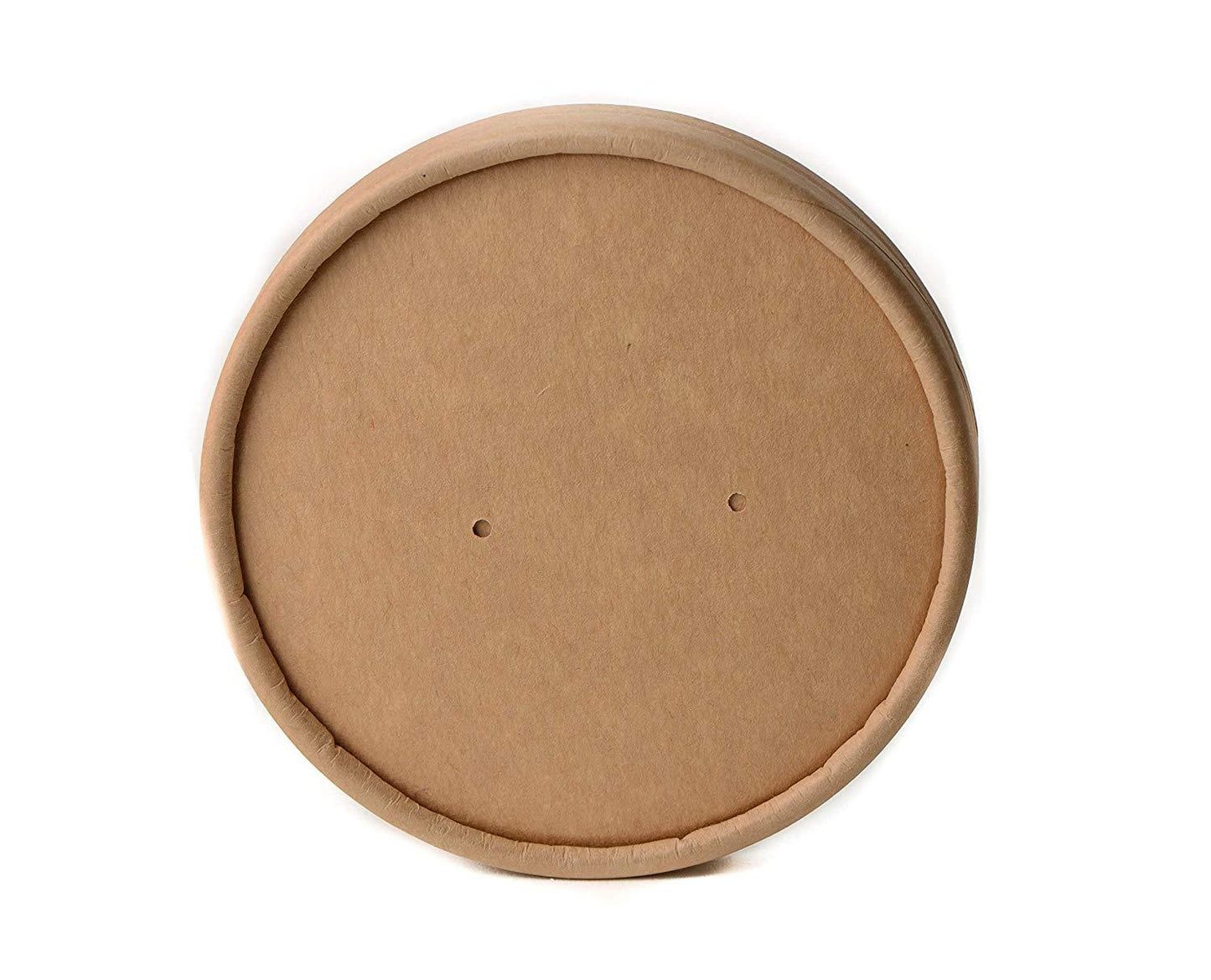 115mm Vented Lids for Paper Soup Containers Fits 12oz, 16oz , 26oz, 32oz (Kraft, White)