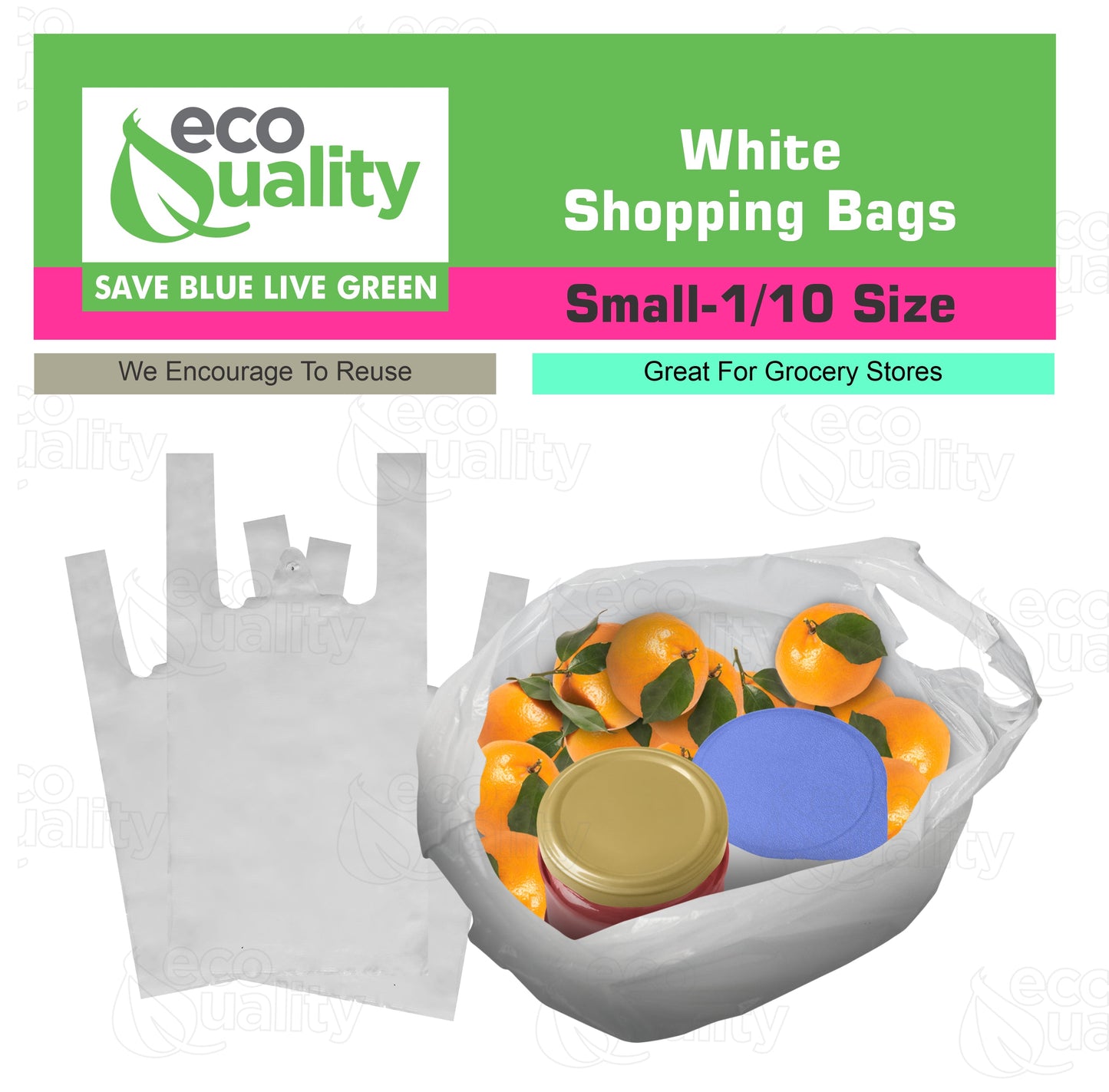 T-Shirt Shoppings Poly Plastic Bags retail togo takeout restaurant merchandise gift small medium large sturdy heavy duty strong white wholesale bulk economical industry commercial thank you flower 1/6 recyclable reusable have a nice day whole sale ecoquality 1/10