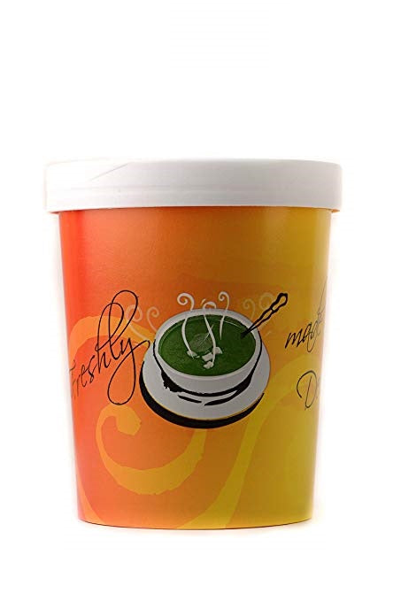 Disposable Design Paper Soup Containers - NO LIDS
