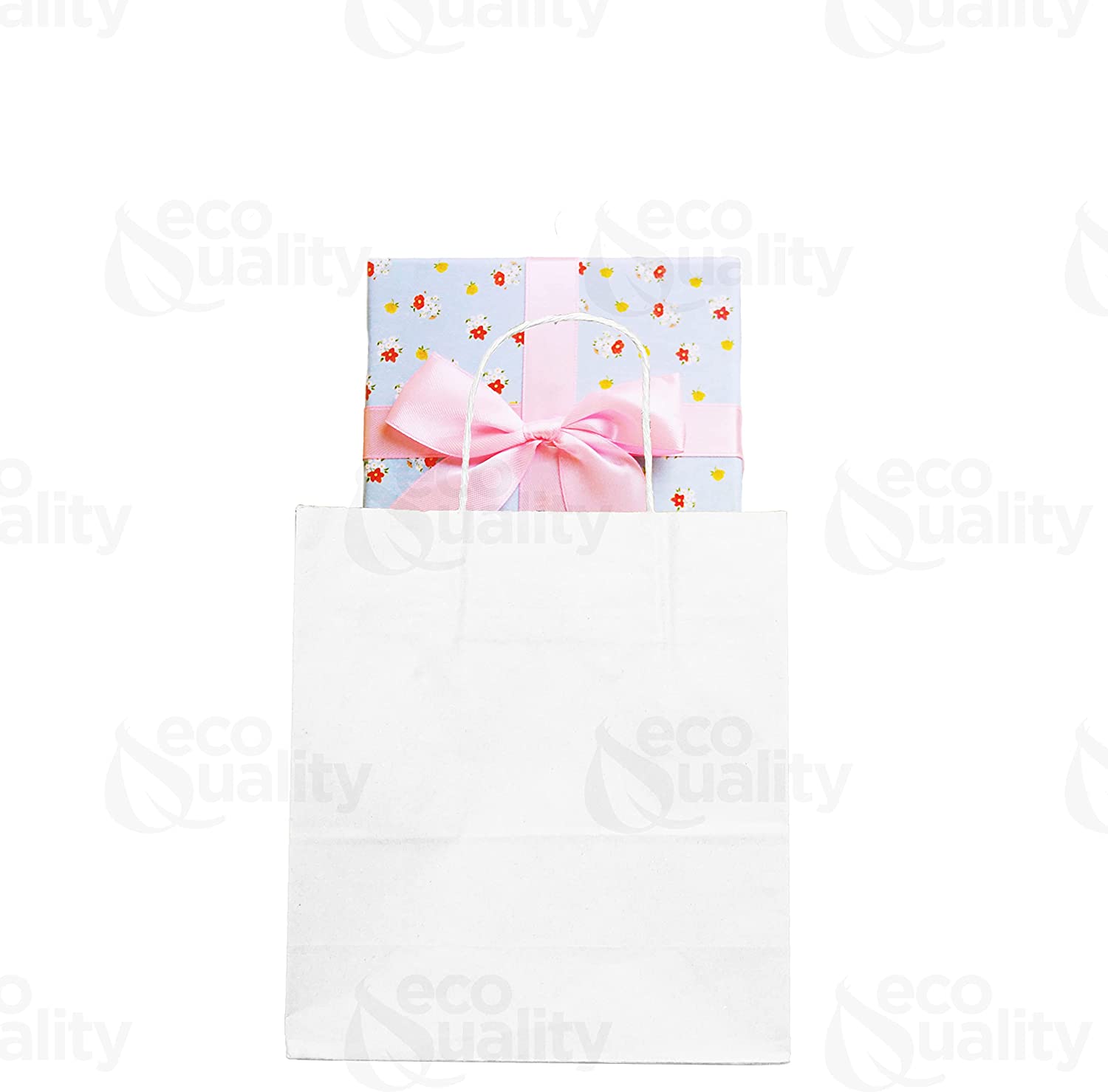 Reusable Recycled Material  12 Pounds  White Gift Bag  DYI Paper Bag  Heavy Duty Strong Paper Bag  Supermarket paper bags  carry out bags  Paper Bags with handles  Paper Take Out  Grocery Bags  White Kraft Bags  Ecofriendly Paper Bag  Retail Merchandise bag  white Paper Shopping Bags  takeout bag  Paper Bag  Disposable small  10x5x13 inches 