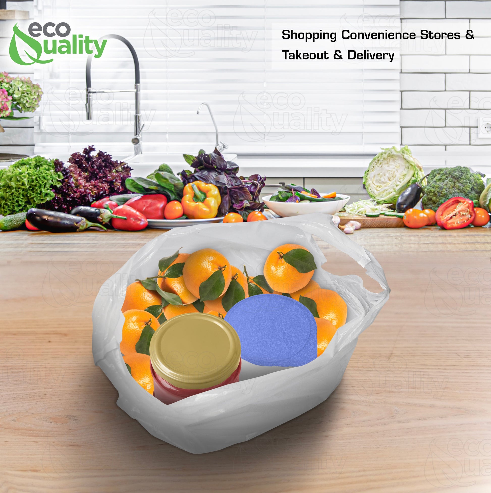 T-Shirt Shoppings Poly Plastic Bags retail togo takeout restaurant merchandise gift small medium large sturdy heavy duty strong white wholesale bulk economical industry commercial thank you flower 1/6 recyclable reusable have a nice day whole sale ecoquality 1/10