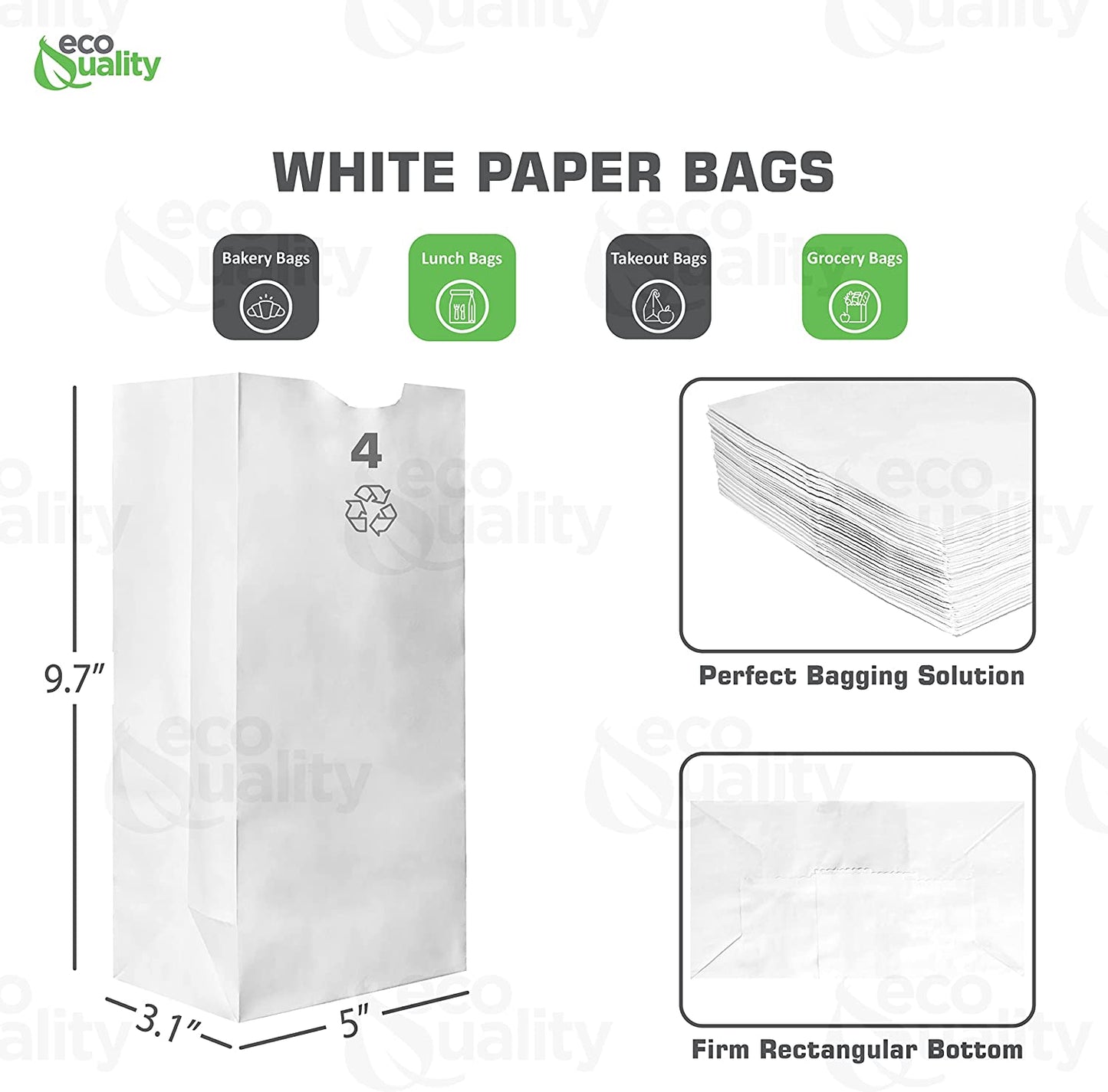 disposable bag White Paper Bags white Paper Shopping Bags foldable paper bag catering bags white kraft paper bag 1 pound candy bag snack bag gift bags DIY Bags arts and craft Sandwich Bag white paper bag party favor bag lunch bag togo bag takeout bag Restaurant supplies paper bakery bags Kraft Paper Bags kraft grocery bags Household Supplies 4 pound 