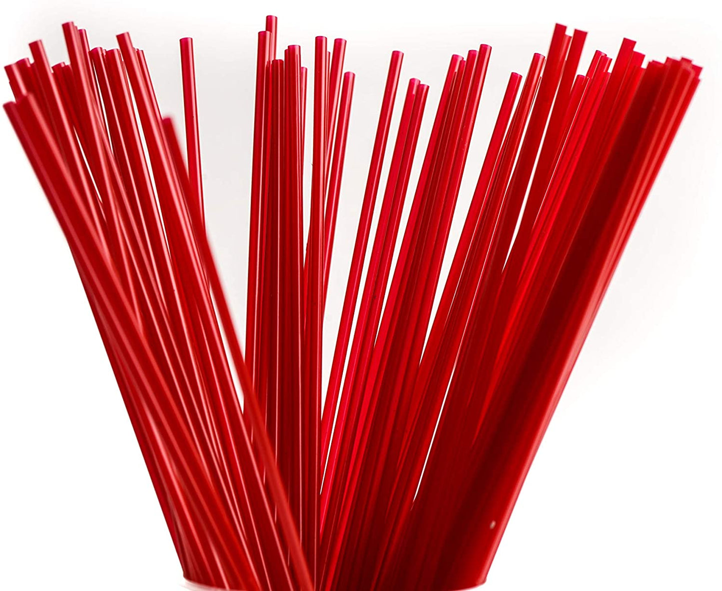 Compostable Plastic Stirrer, Bio Degradable, Eco Friendly, Sip Stirrer, Bar Stirrer, Sip Straw, For Coffee, Cocktail, Latte and Tea - Red