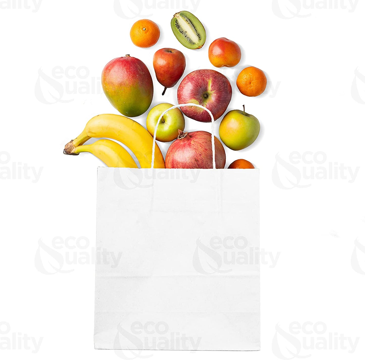 Reusable Recycled Material 20 Pounds White Gift Bag DYI Paper Bag Heavy Duty Strong Paper Bag Supermarket paper bags carry out bags Paper Bags with handles Paper Take Out Grocery Bags White Kraft Bags Ecofriendly Paper Bag Retail Merchandise bag white Paper Shopping Bags takeout bag Paper Bag Disposable medium 13x7x17 inches strong