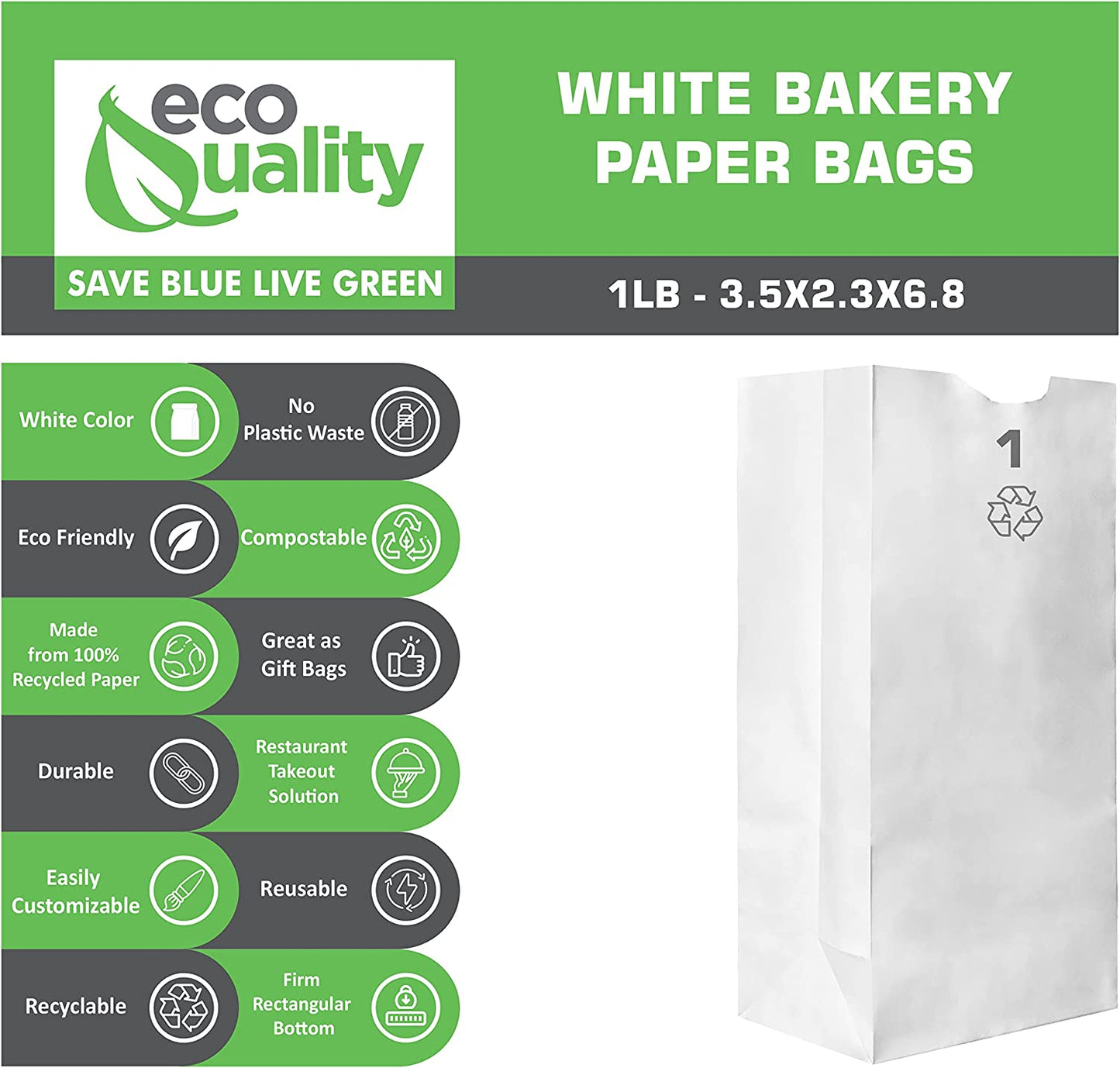 disposable bag White Paper Bags white Paper Shopping Bags foldable paper bag catering bags white kraft paper bag 1 pound candy bag snack bag gift bags DIY Bags arts and craft Sandwich Bag white paper bag party favor bag lunch bag togo bag takeout bag Restaurant supplies paper garbage bags Kraft Paper Bags kraft grocery bags Household Supplies