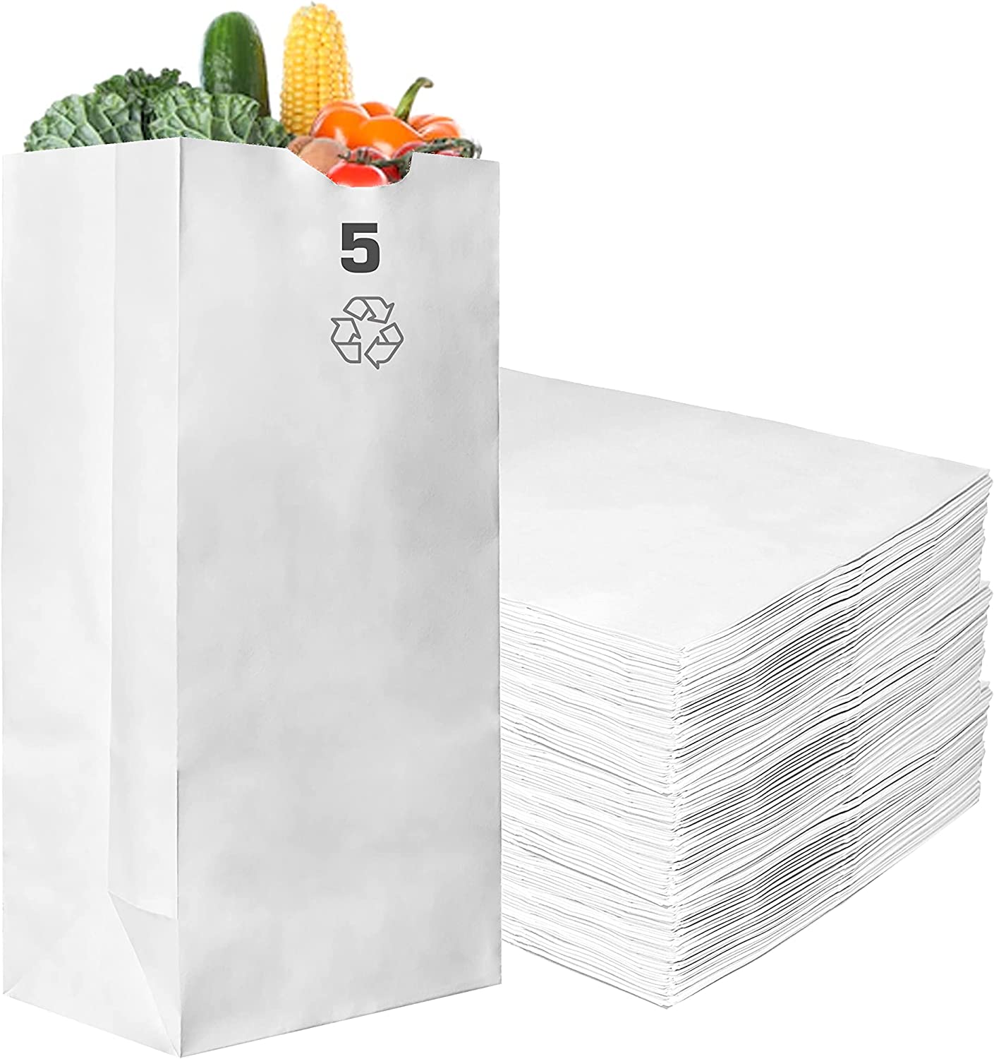 disposable bag White Paper Bags white Paper Shopping Bags foldable paper bag catering bags white kraft paper bag 1 pound candy bag snack bag gift bags DIY Bags arts and craft Sandwich Bag white paper bag party favor bag lunch bag togo bag takeout bag Restaurant supplies paper bakery bags Kraft Paper Bags kraft grocery bags Household Supplies 4 pound hero bread paper tall long bag 5 pound